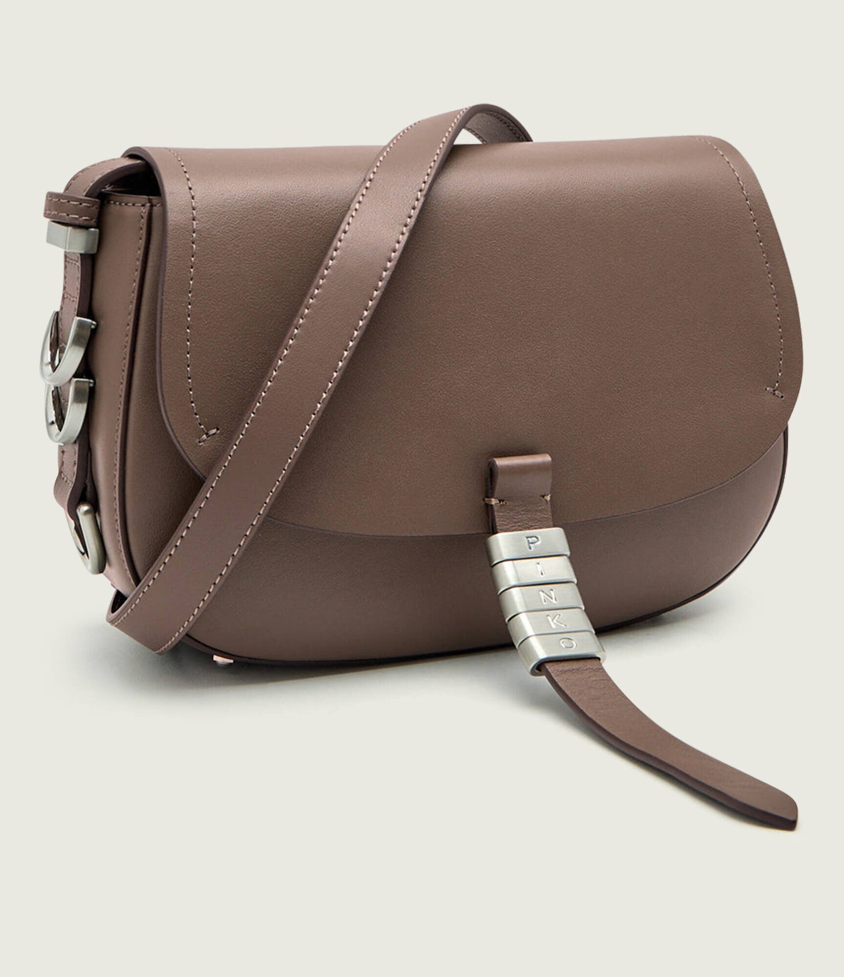 Pinko De piele geantă poștaș SADDLE MINI