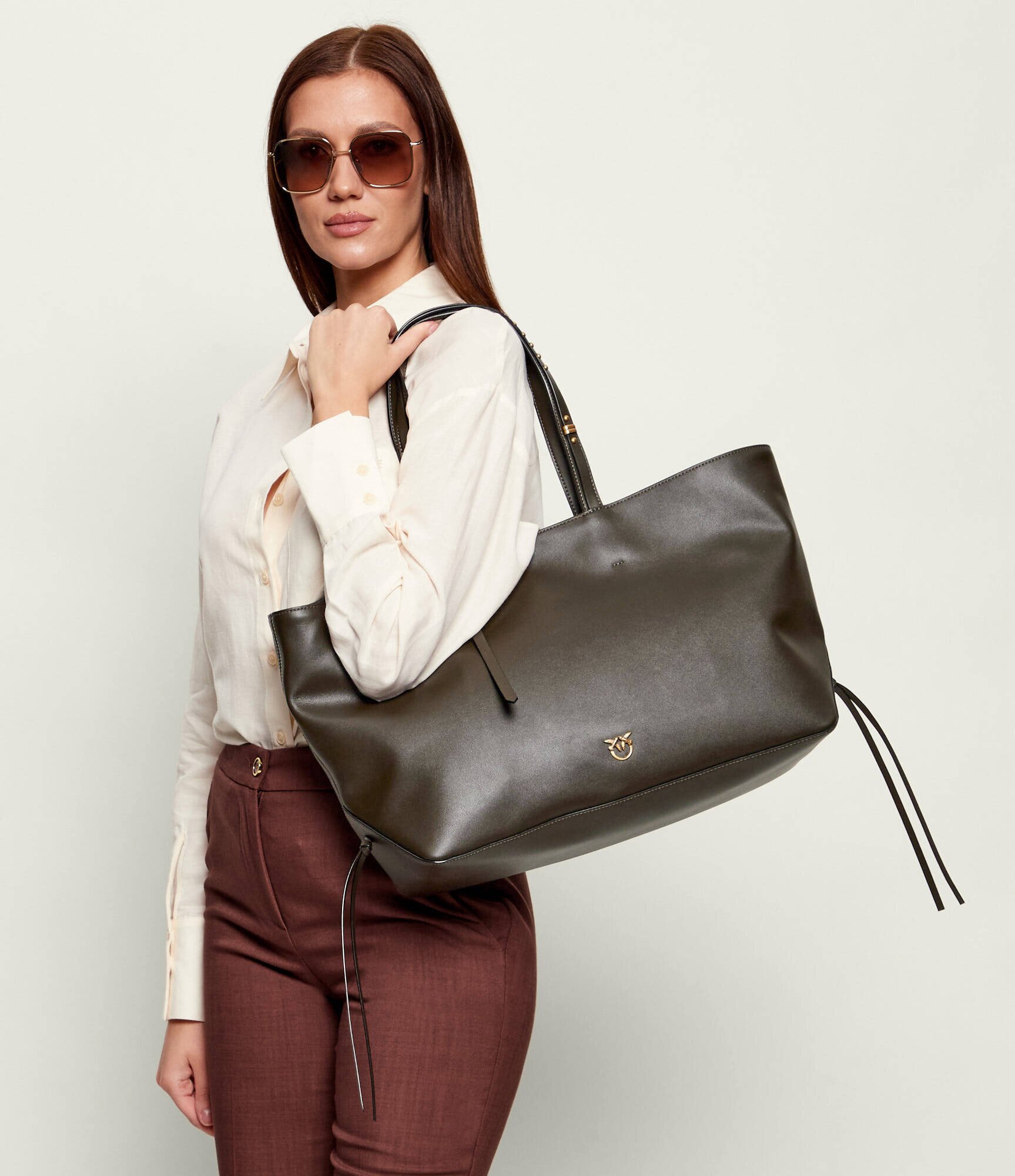 Pinko De piele geantă shopper CABAS CLASSIC