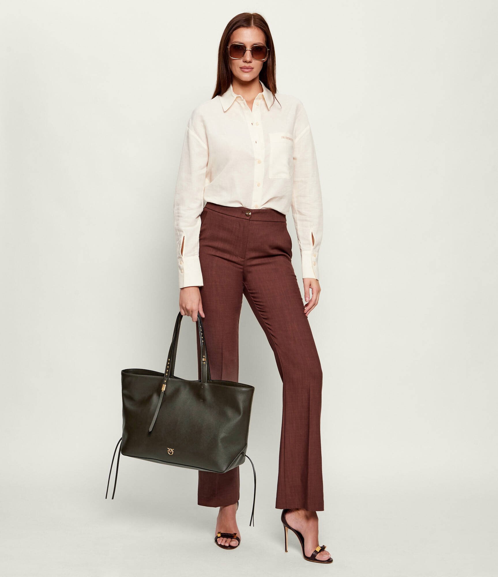 Pinko De piele geantă shopper CABAS CLASSIC