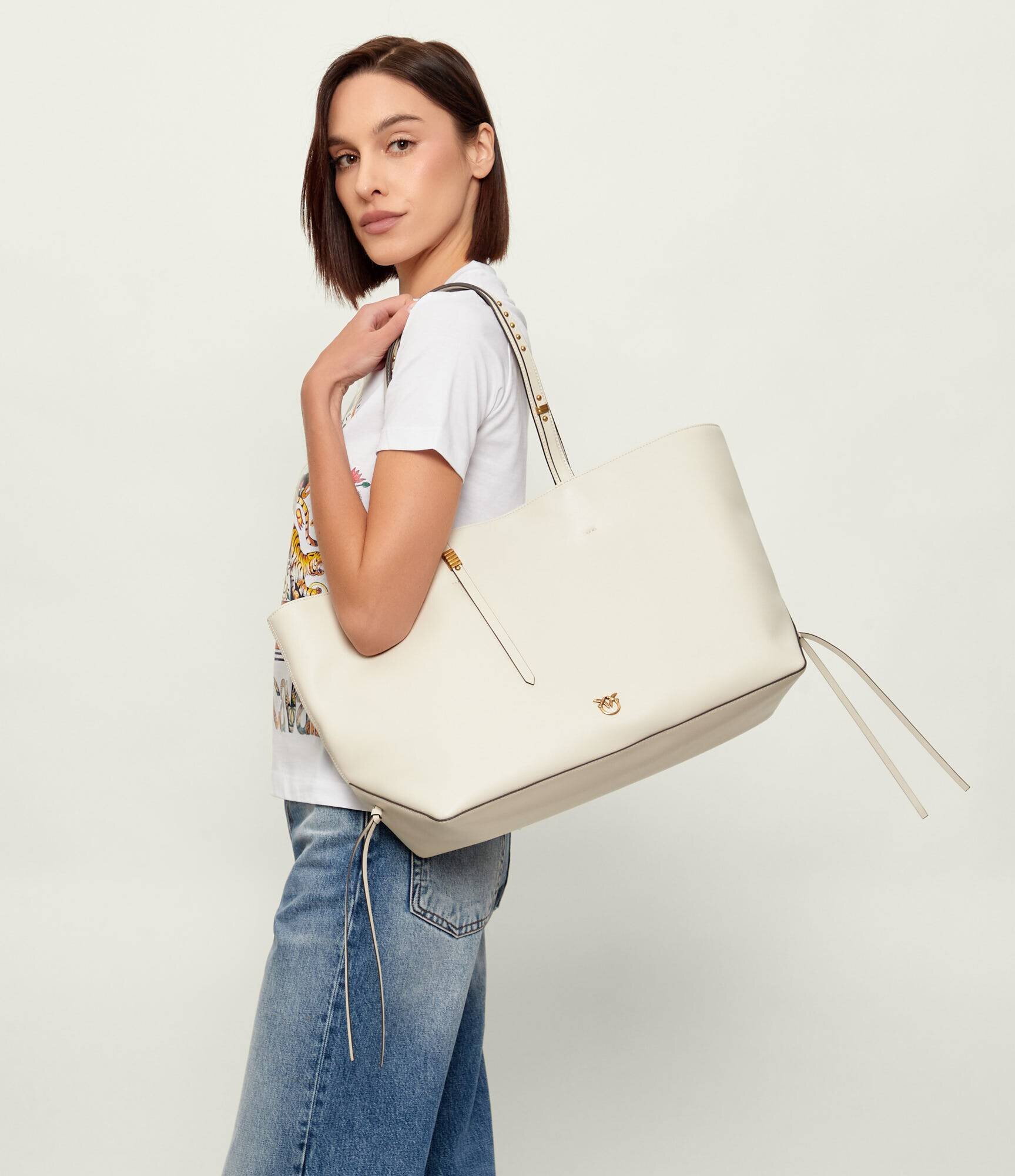 Pinko De piele geantă shopper CABAS CLASSIC