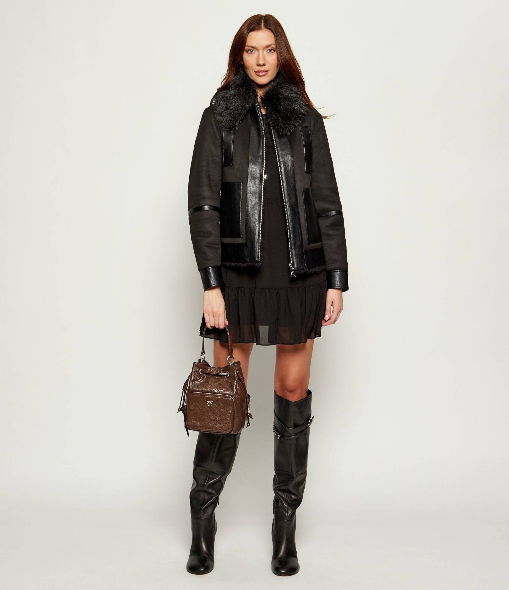Pinko De piele geantă tip sac Cargo Bucket