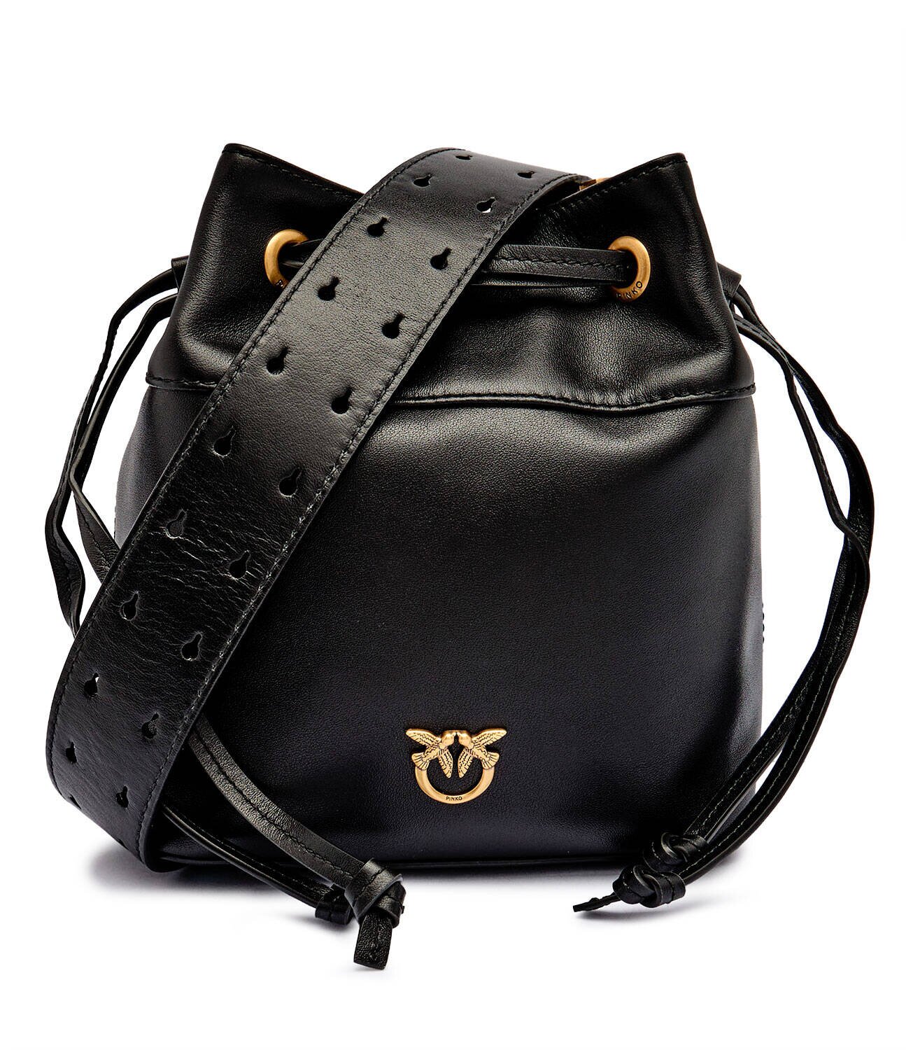 Pinko De piele geantă tip sac Secchiello Mini