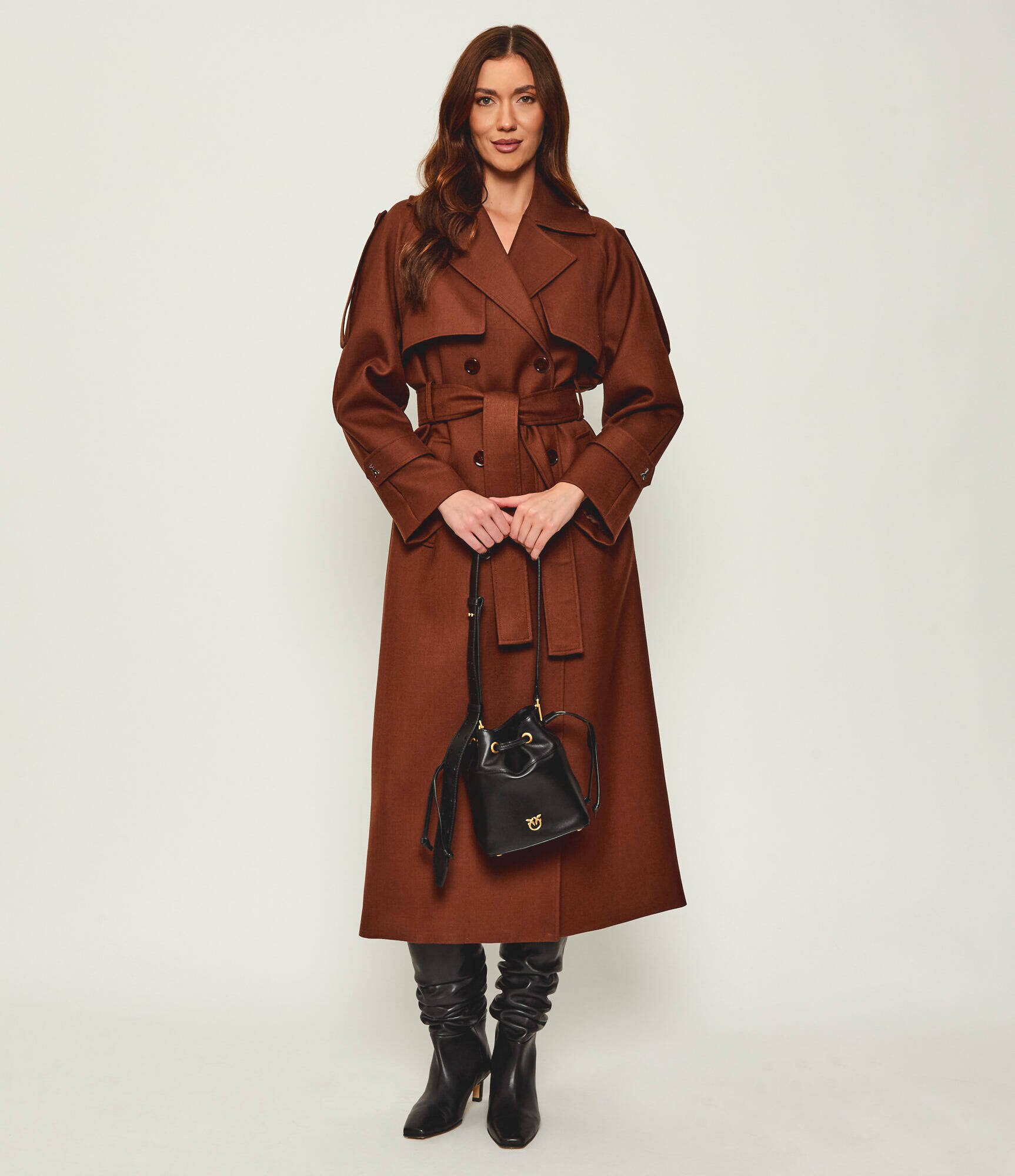 Pinko De piele geantă tip sac Secchiello Mini