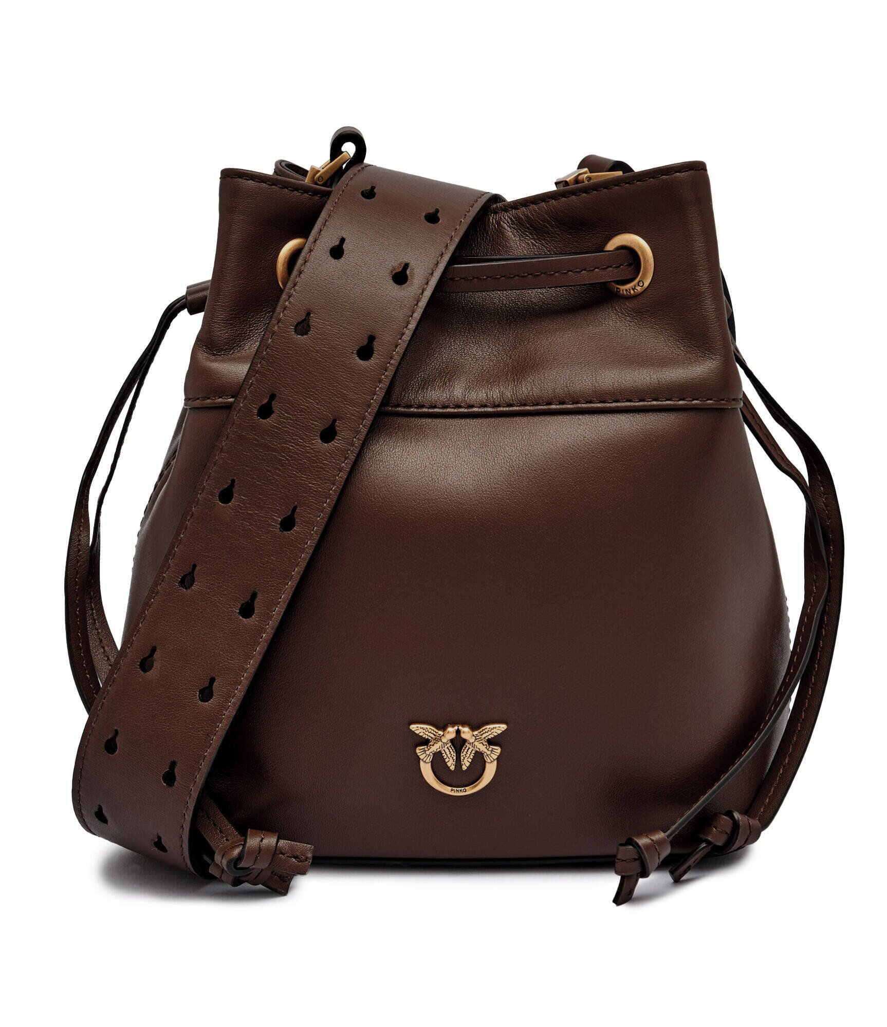 Pinko De piele geantă tip sac Secchiello Mini