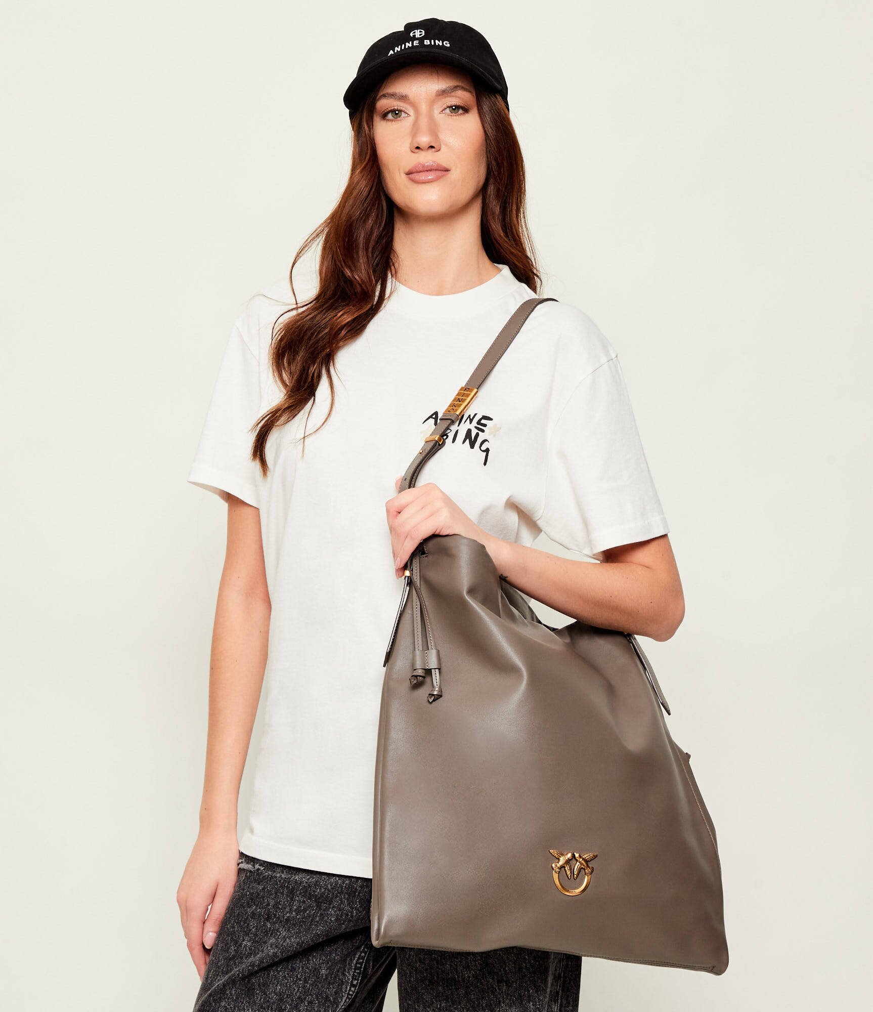 Pinko De piele geantă tip sac SLOUCHY EXTRA