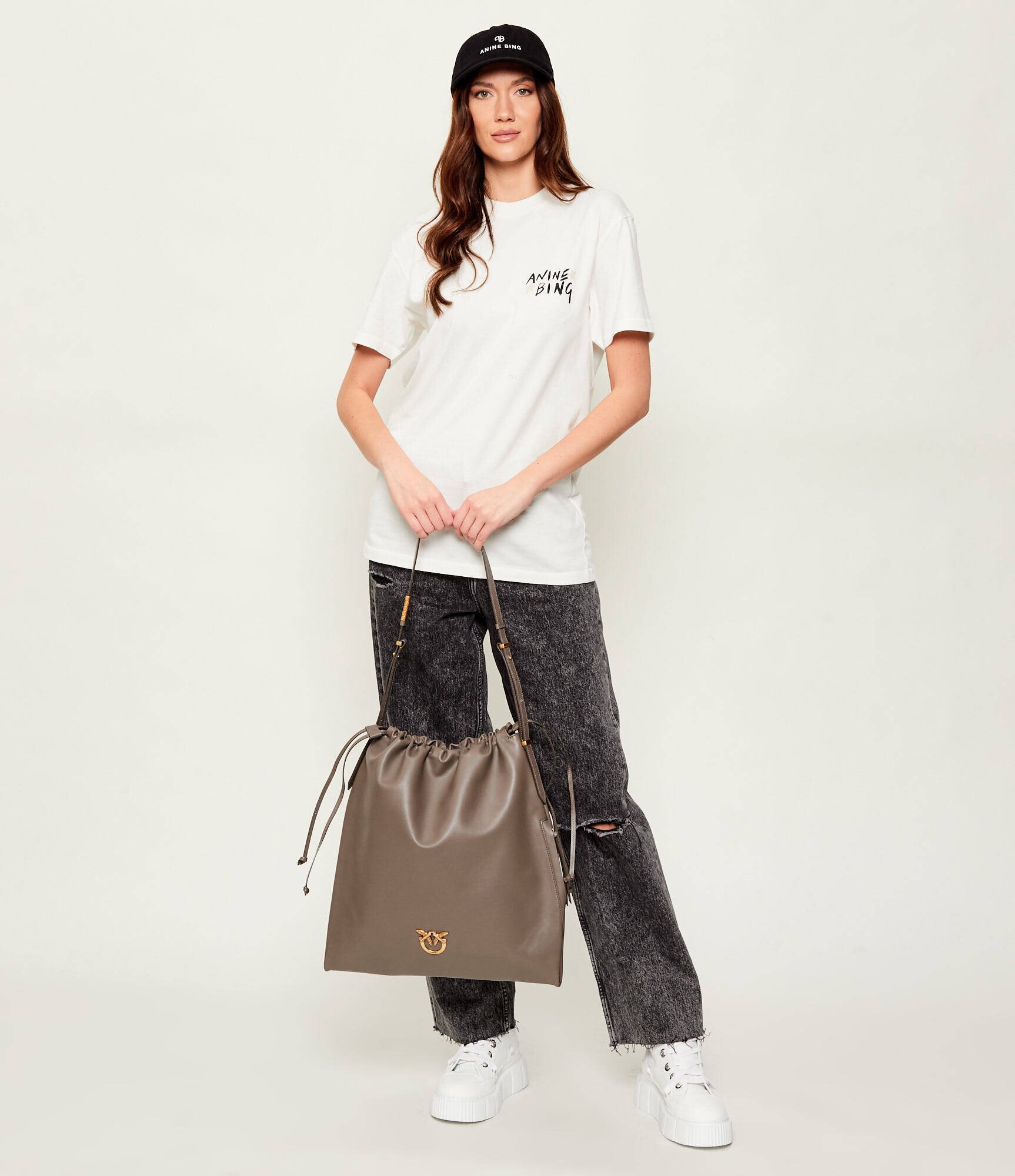 Pinko De piele geantă tip sac SLOUCHY EXTRA