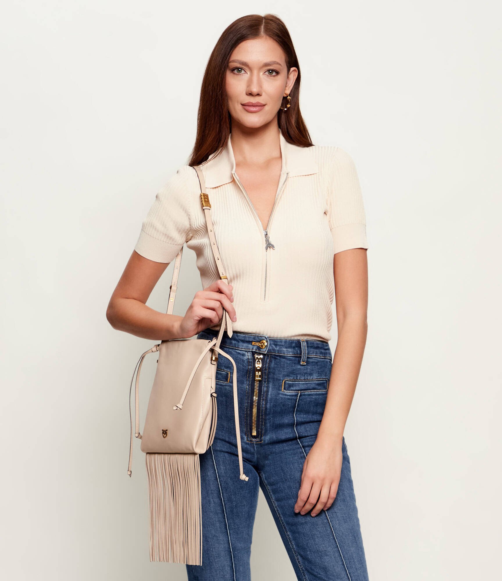 Pinko De piele geantă tip sac SLOUCHY MINI