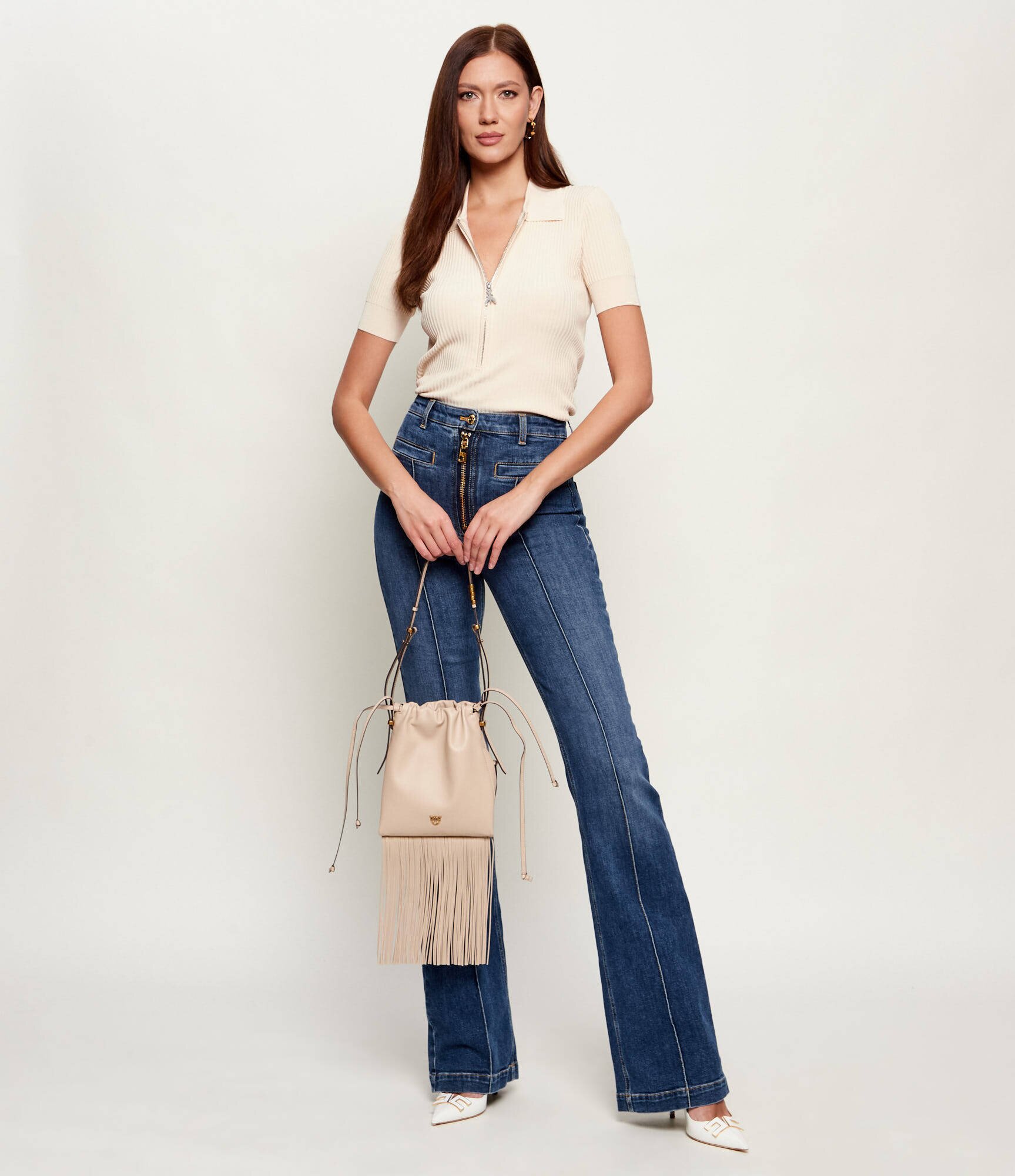 Pinko De piele geantă tip sac SLOUCHY MINI