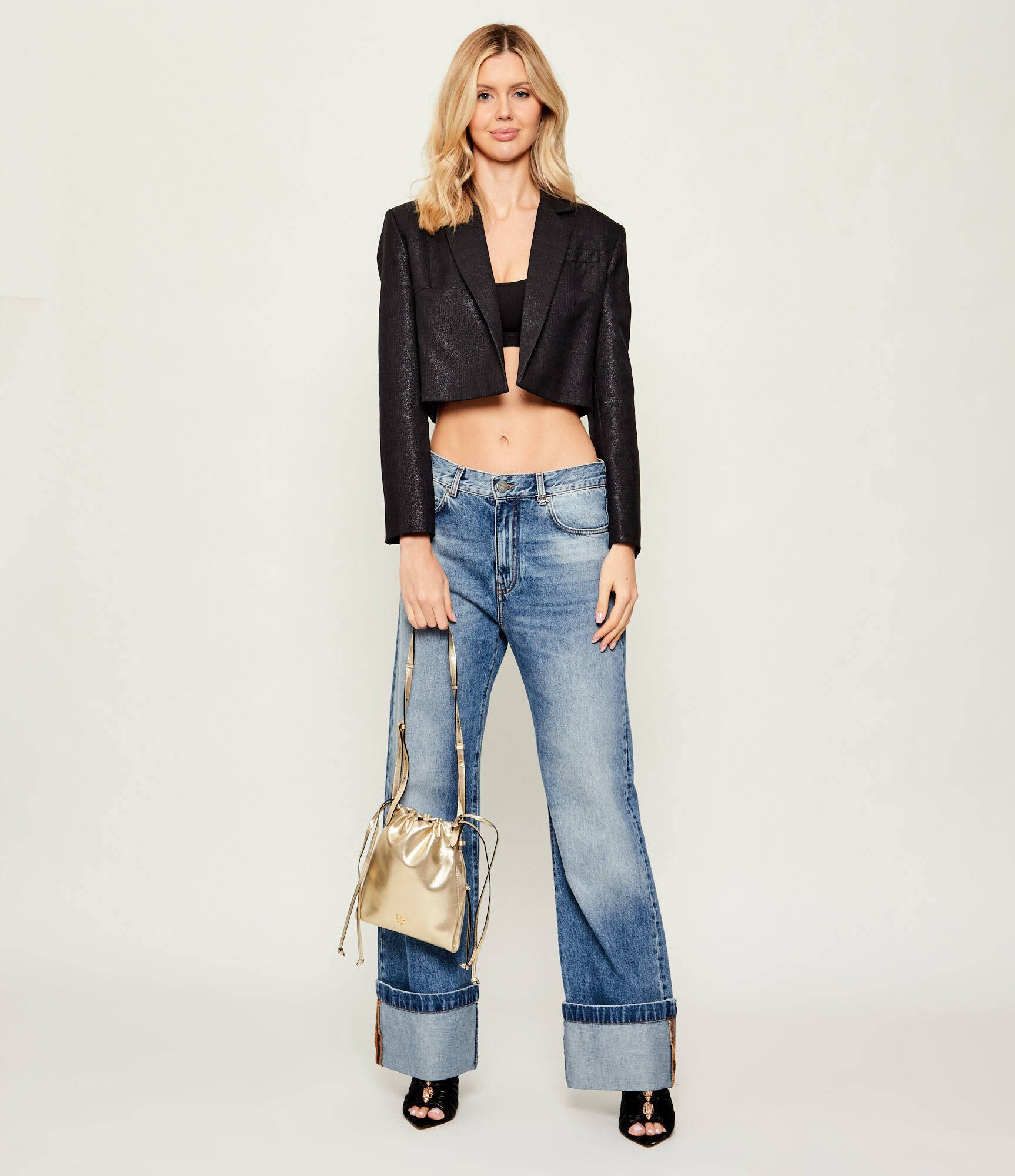 Pinko De piele geantă tip sac SLOUCHY MINI