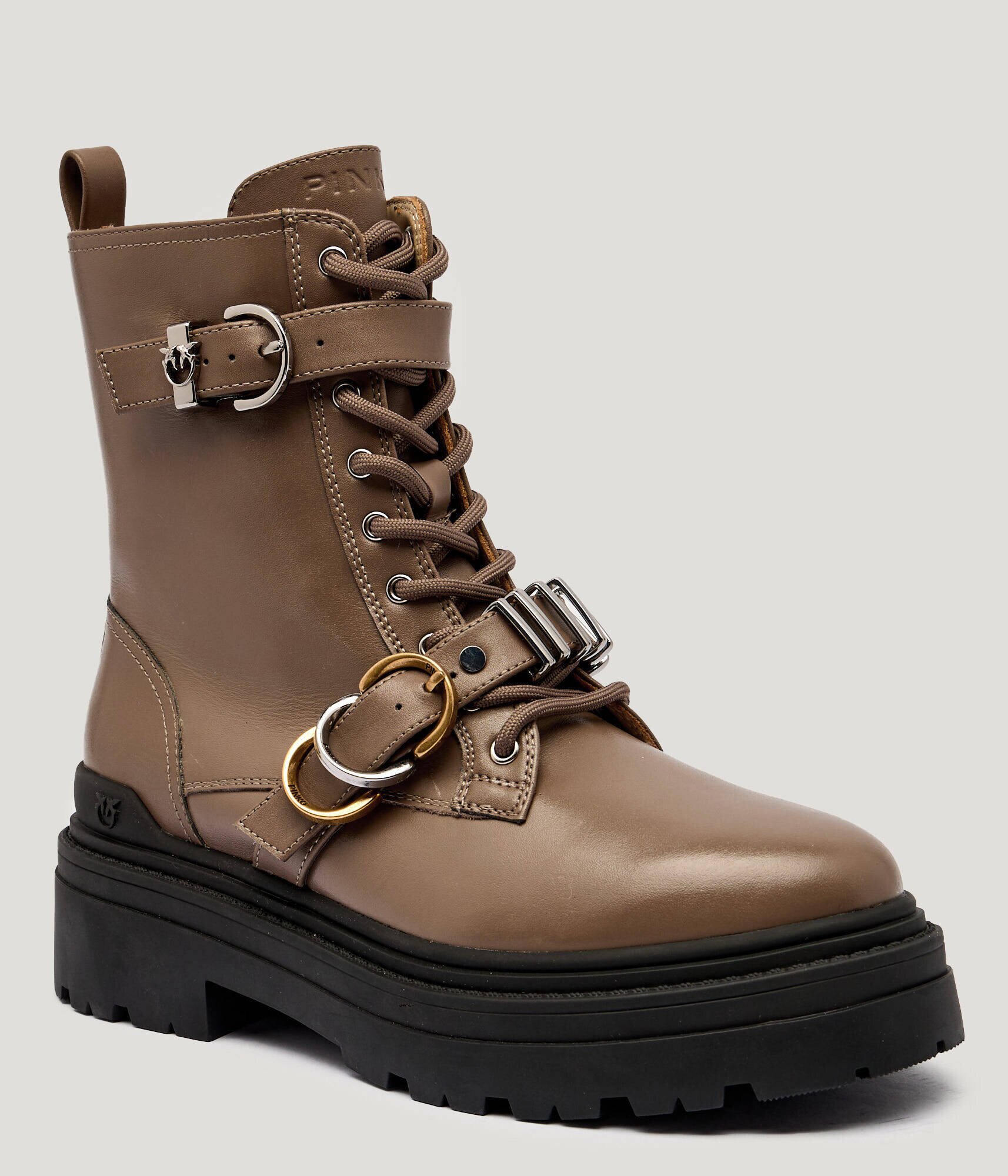 Pinko De piele ghete biker Mia 19