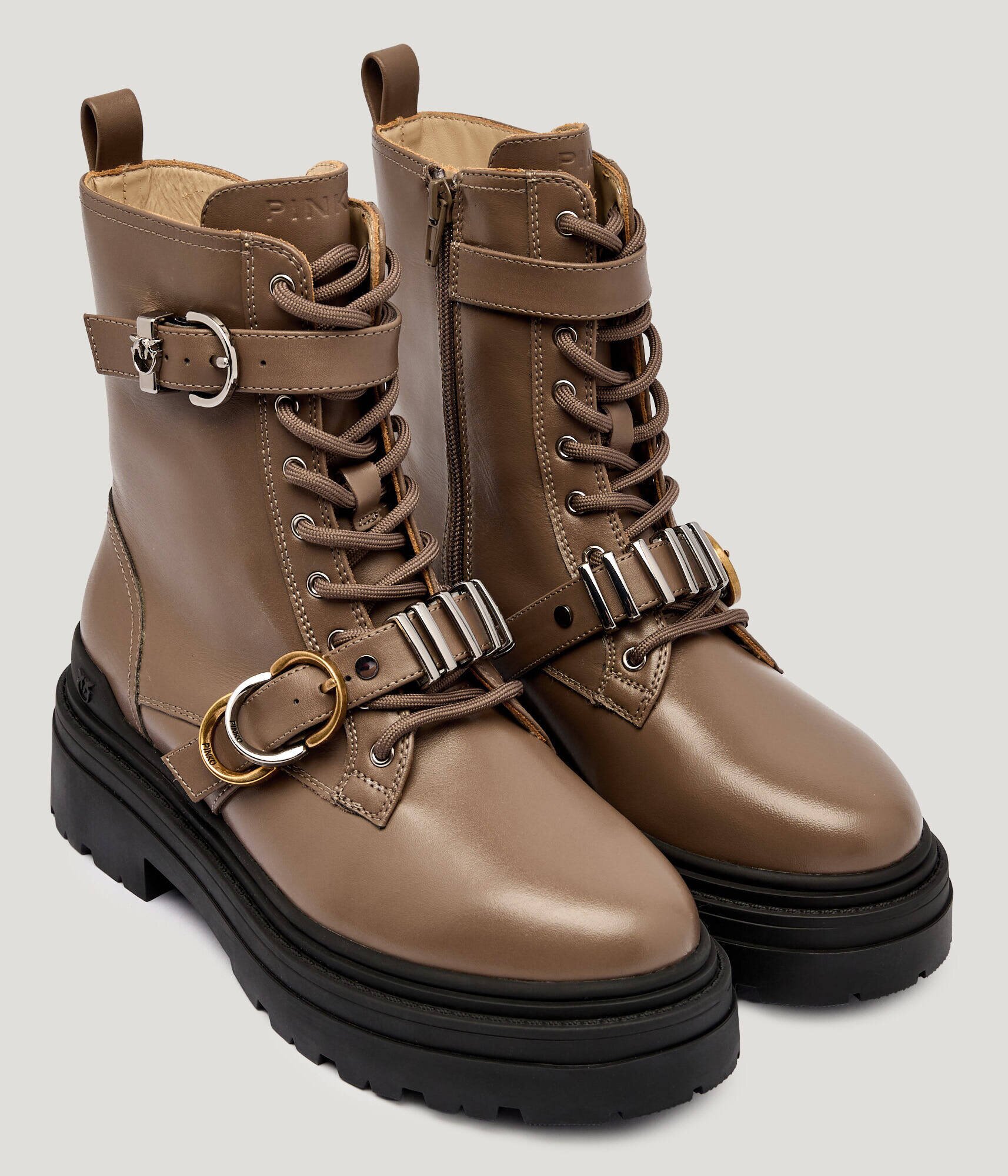 Pinko De piele ghete biker Mia 19
