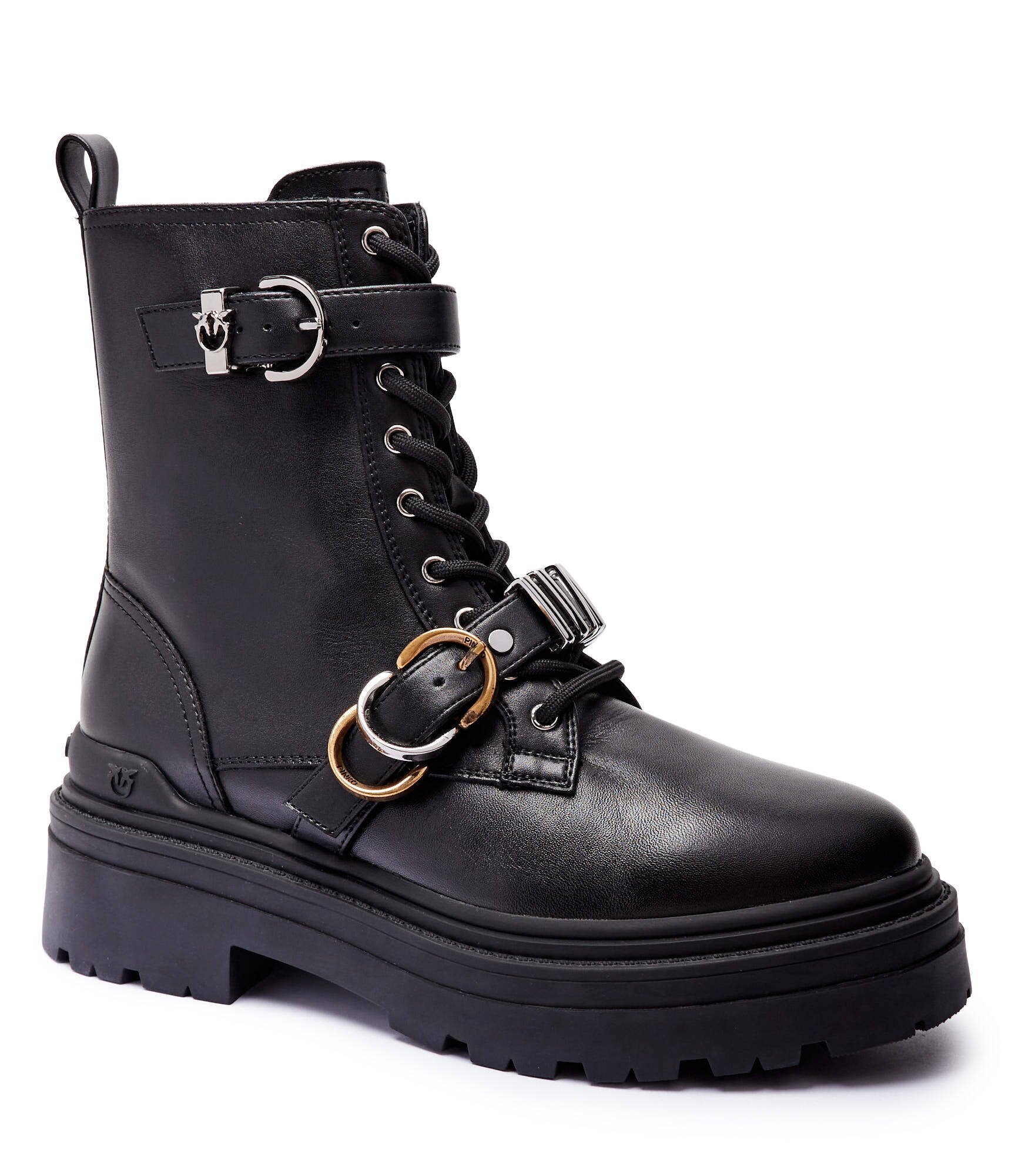 Pinko De piele ghete biker Mia 19