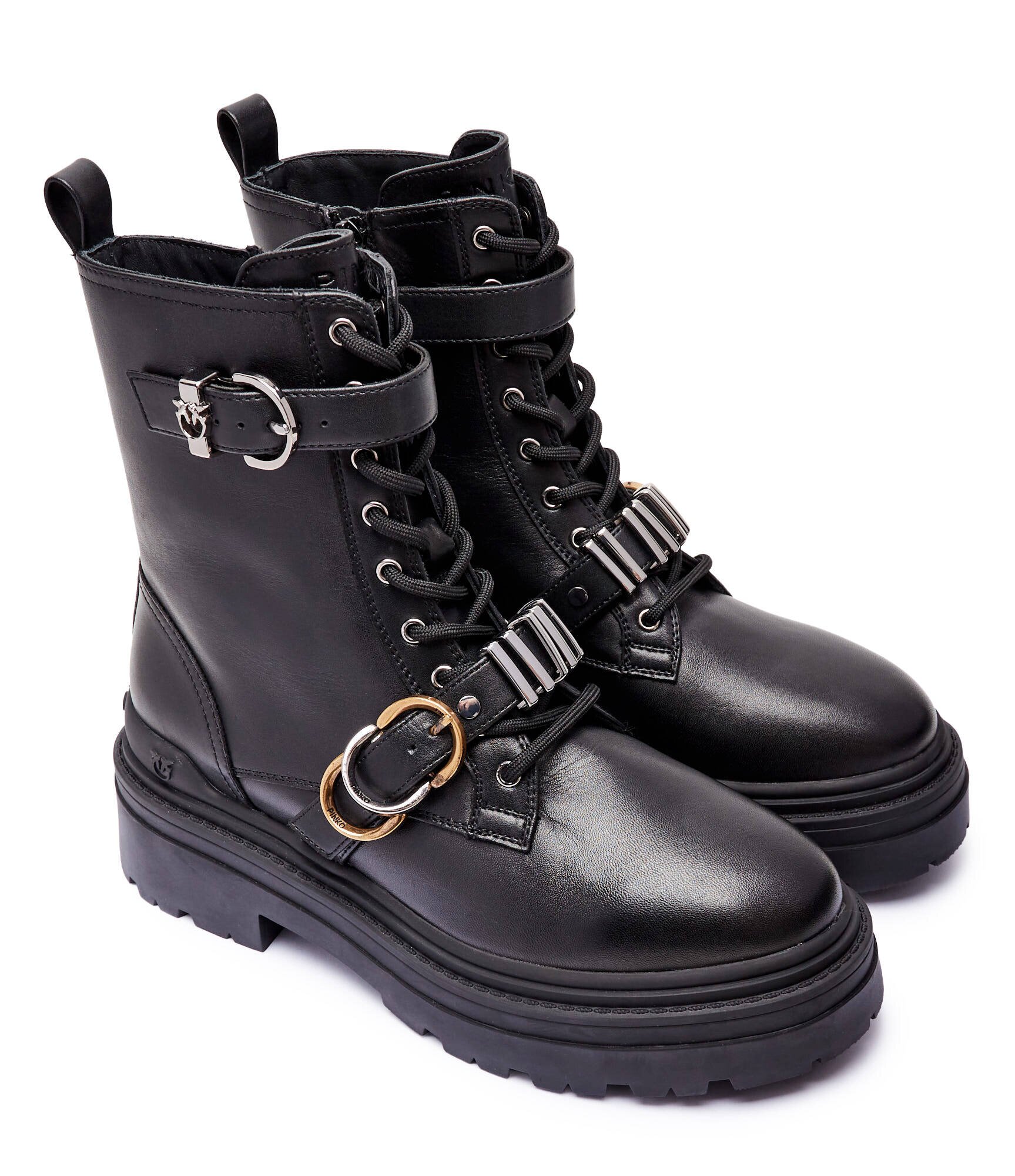 Pinko De piele ghete biker Mia 19
