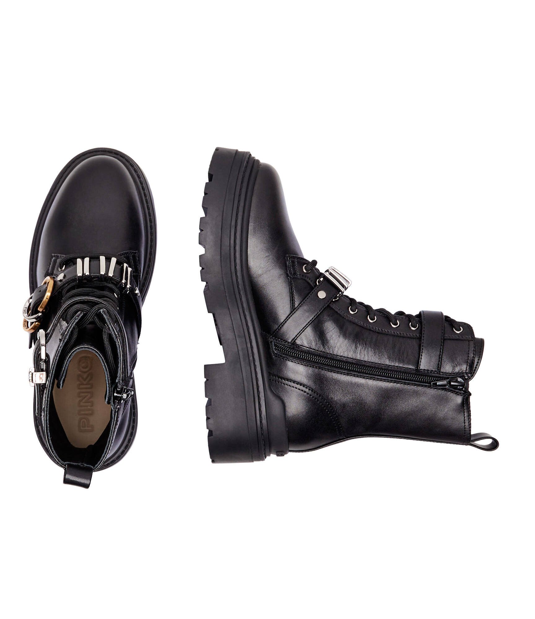 Pinko De piele ghete biker Mia 19