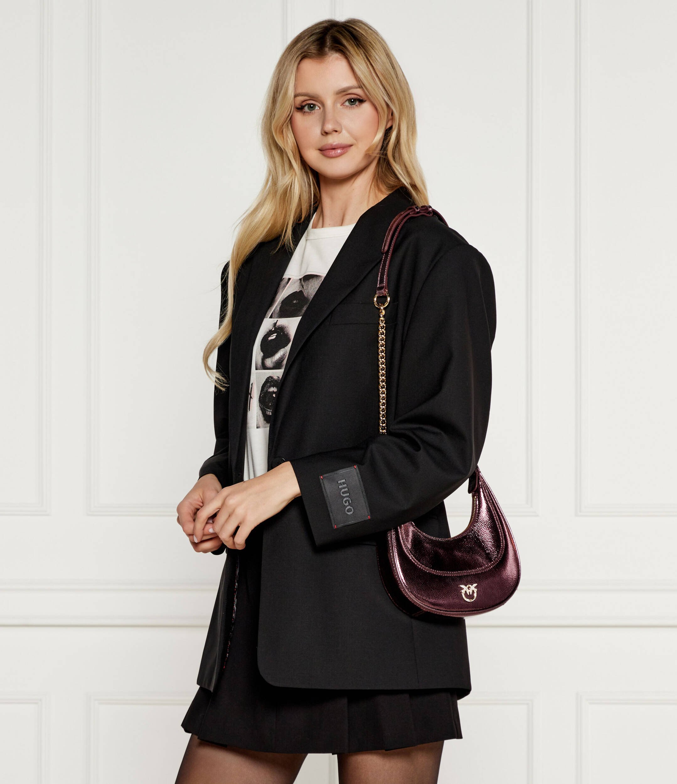Pinko De piele hobo Brioche Mini
