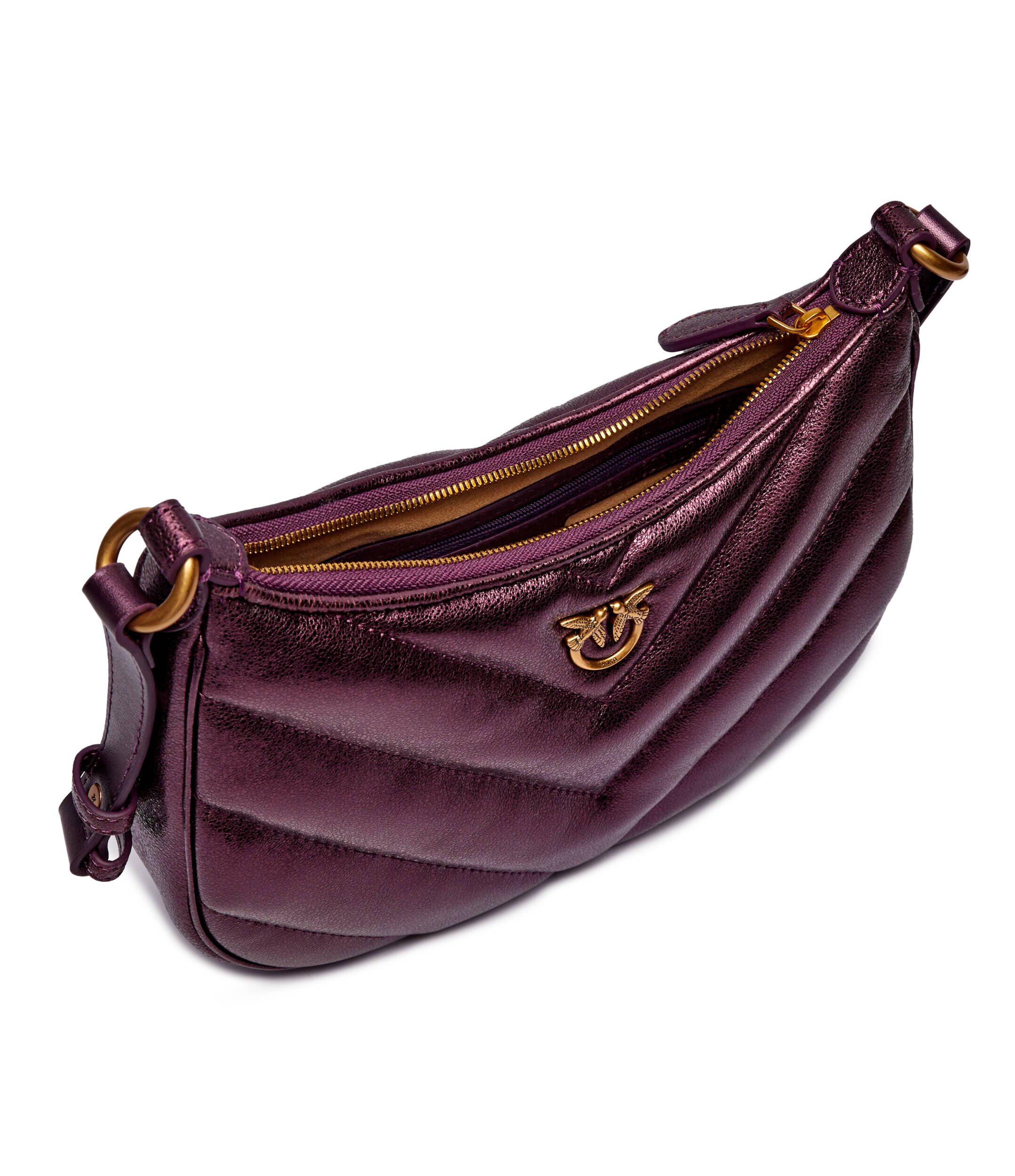 Pinko De piele hobo Half Moon Mini