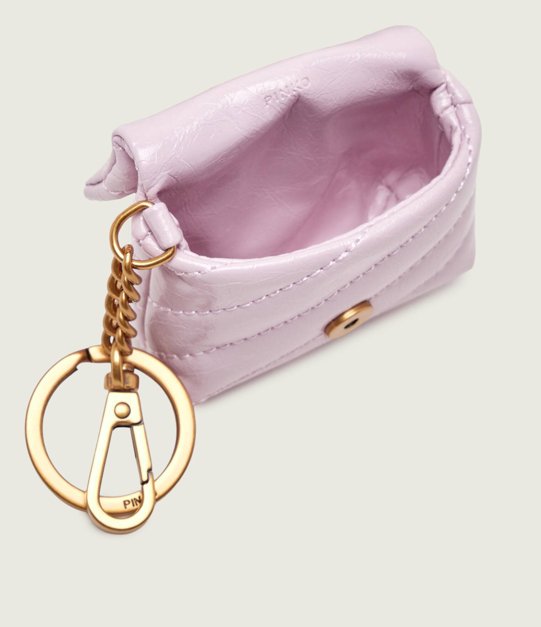 Pinko De piele husă pentru căști AIRPODS LOVE PUFF