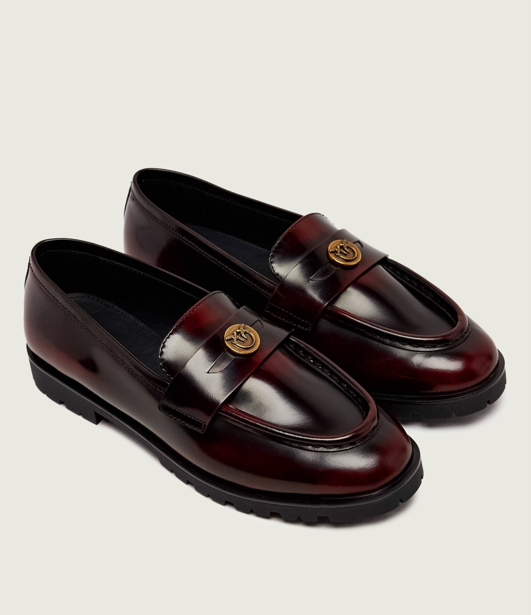 Pinko De piele pantofi loafer Nora 07