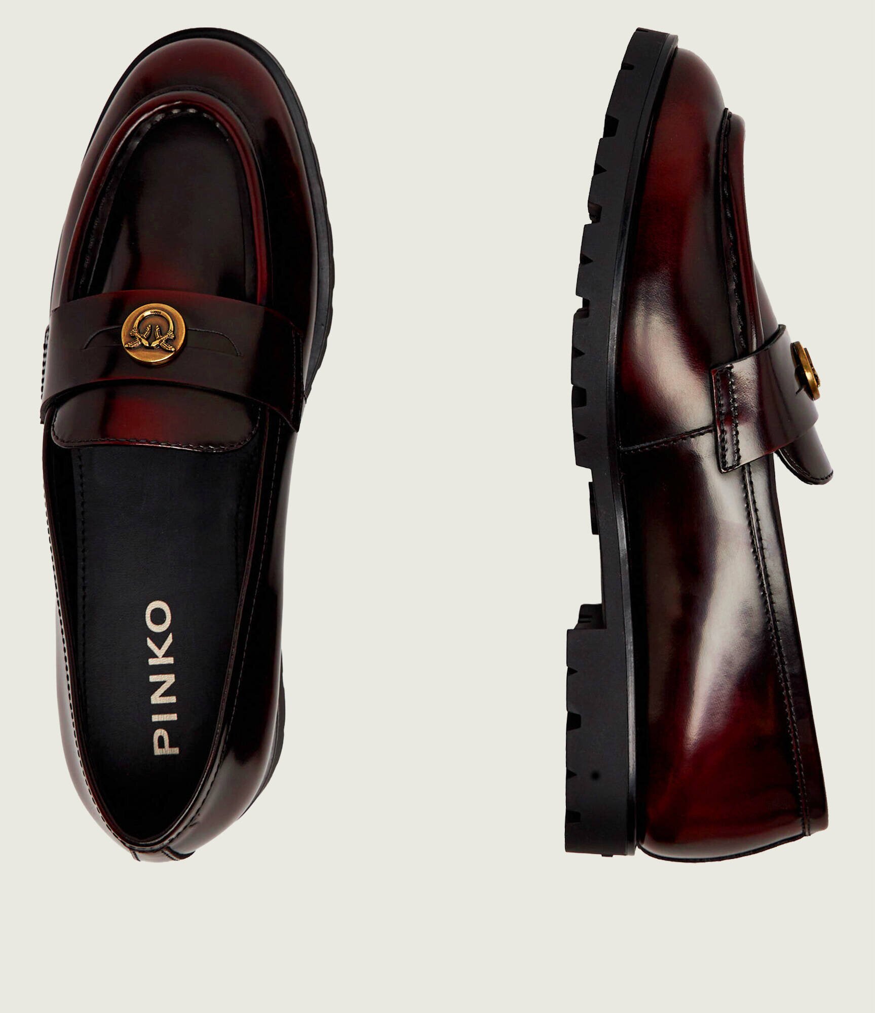 Pinko De piele pantofi loafer Nora 07