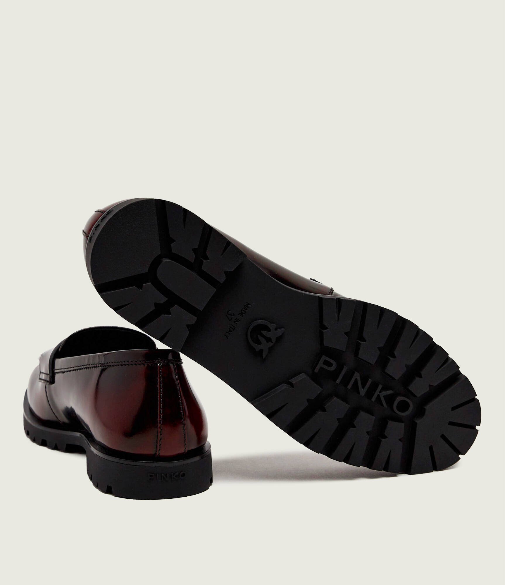 Pinko De piele pantofi loafer Nora 07