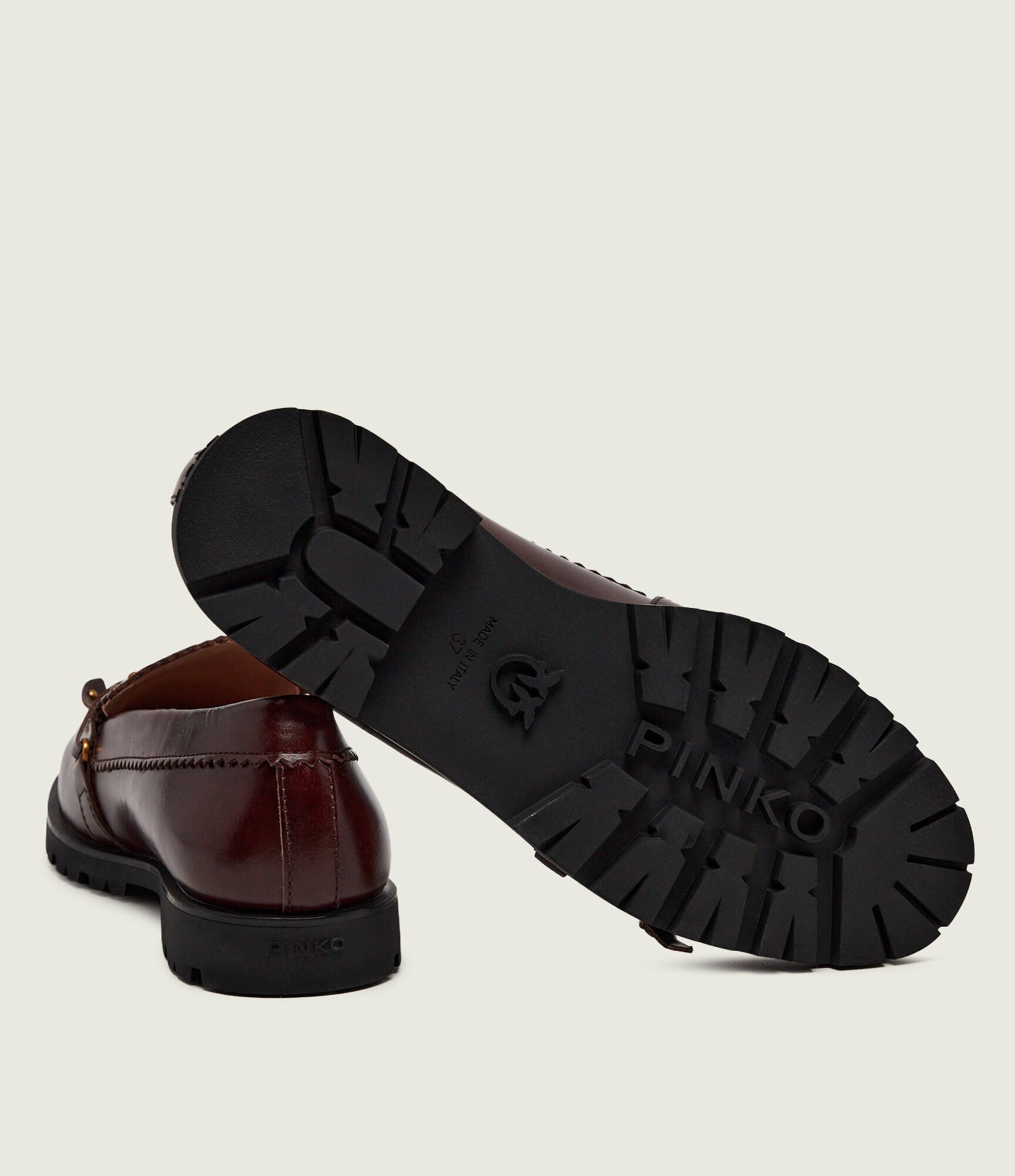 Pinko De piele pantofi loafer Nora 08