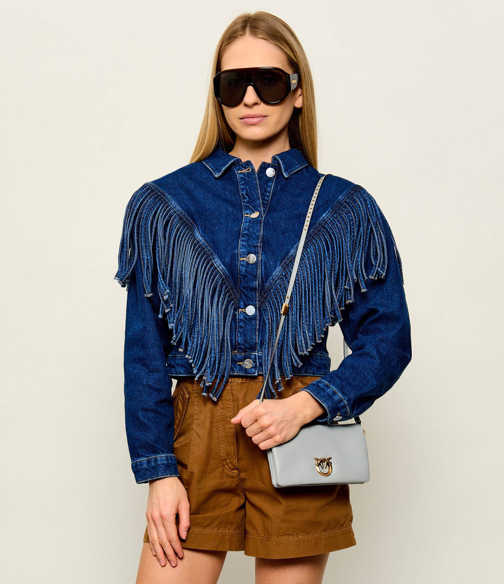 Pinko De piele poșetă plic CLICK SOFT HORIZONTAL MINI