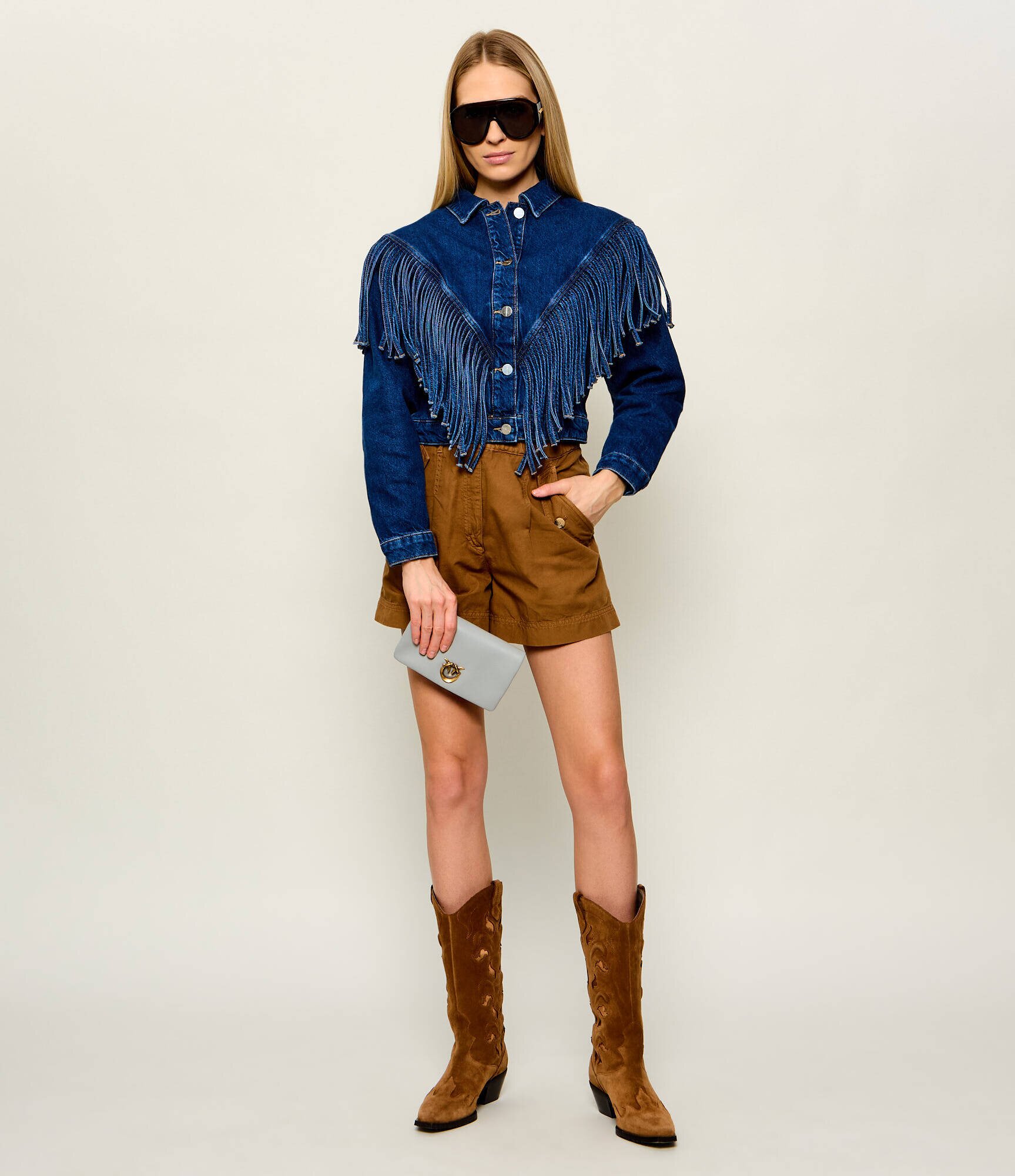 Pinko De piele poșetă plic CLICK SOFT HORIZONTAL MINI