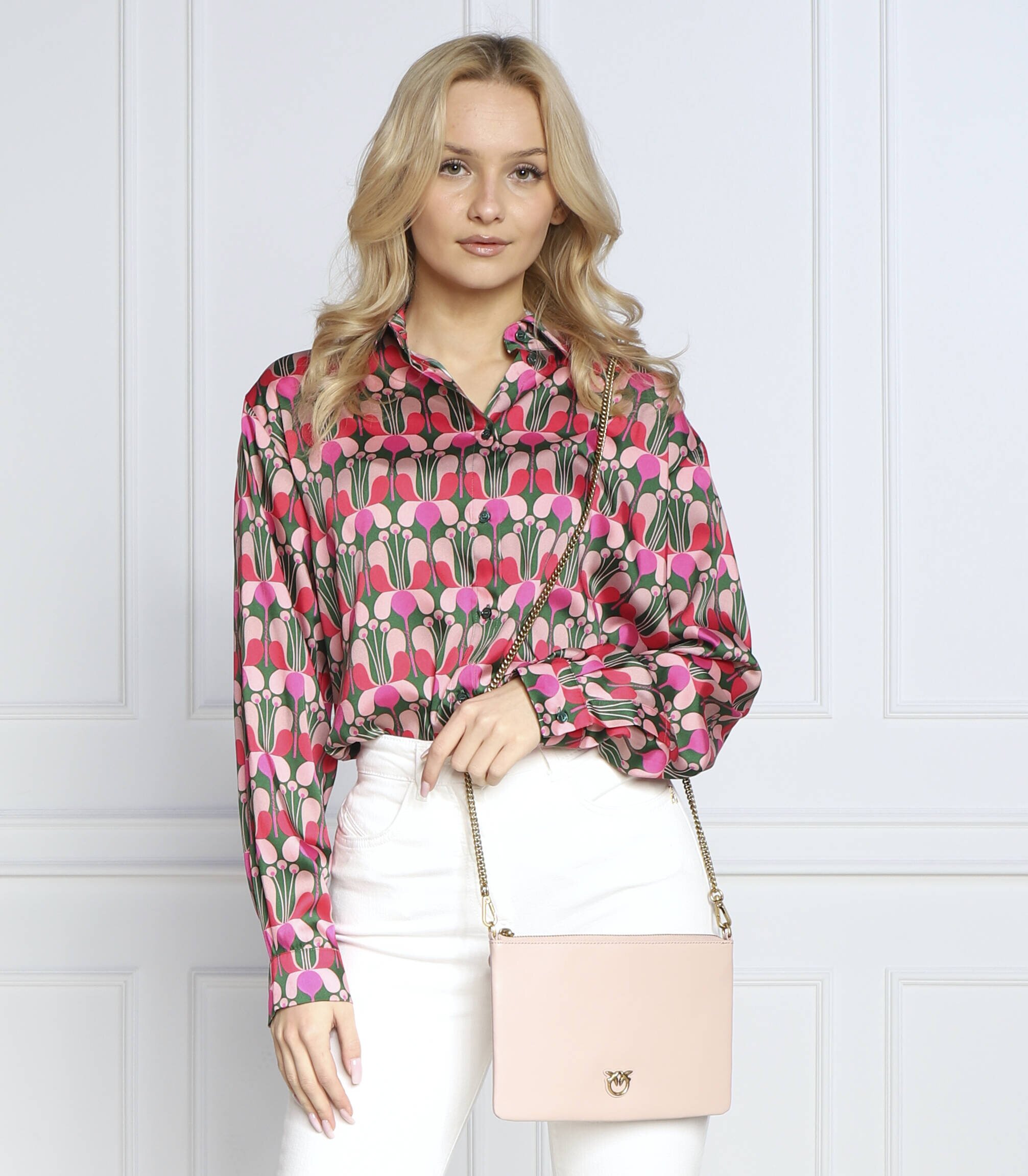Pinko De piele poșetă plic Flat Classic