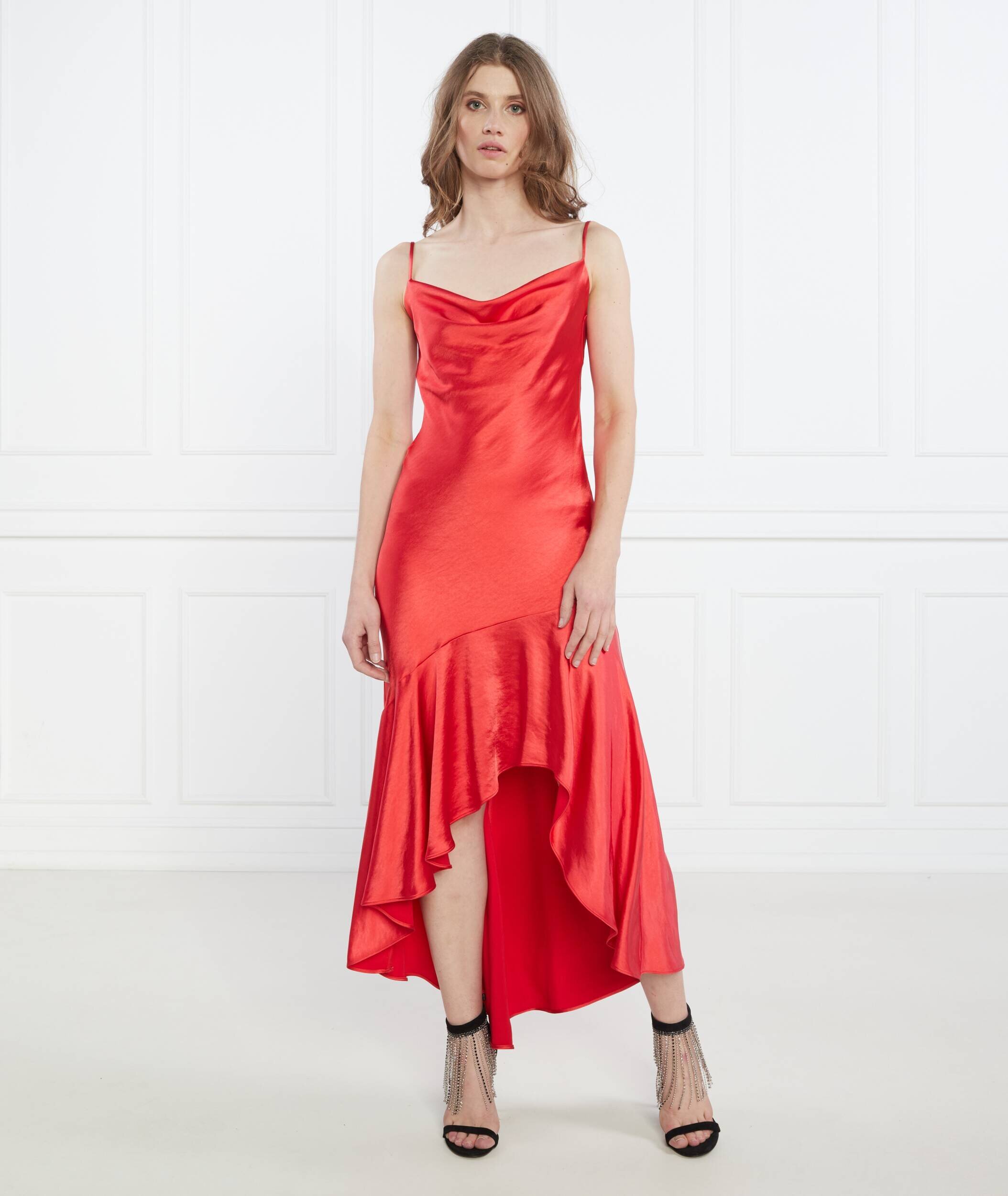 Pinko De satin rochie La Rosas