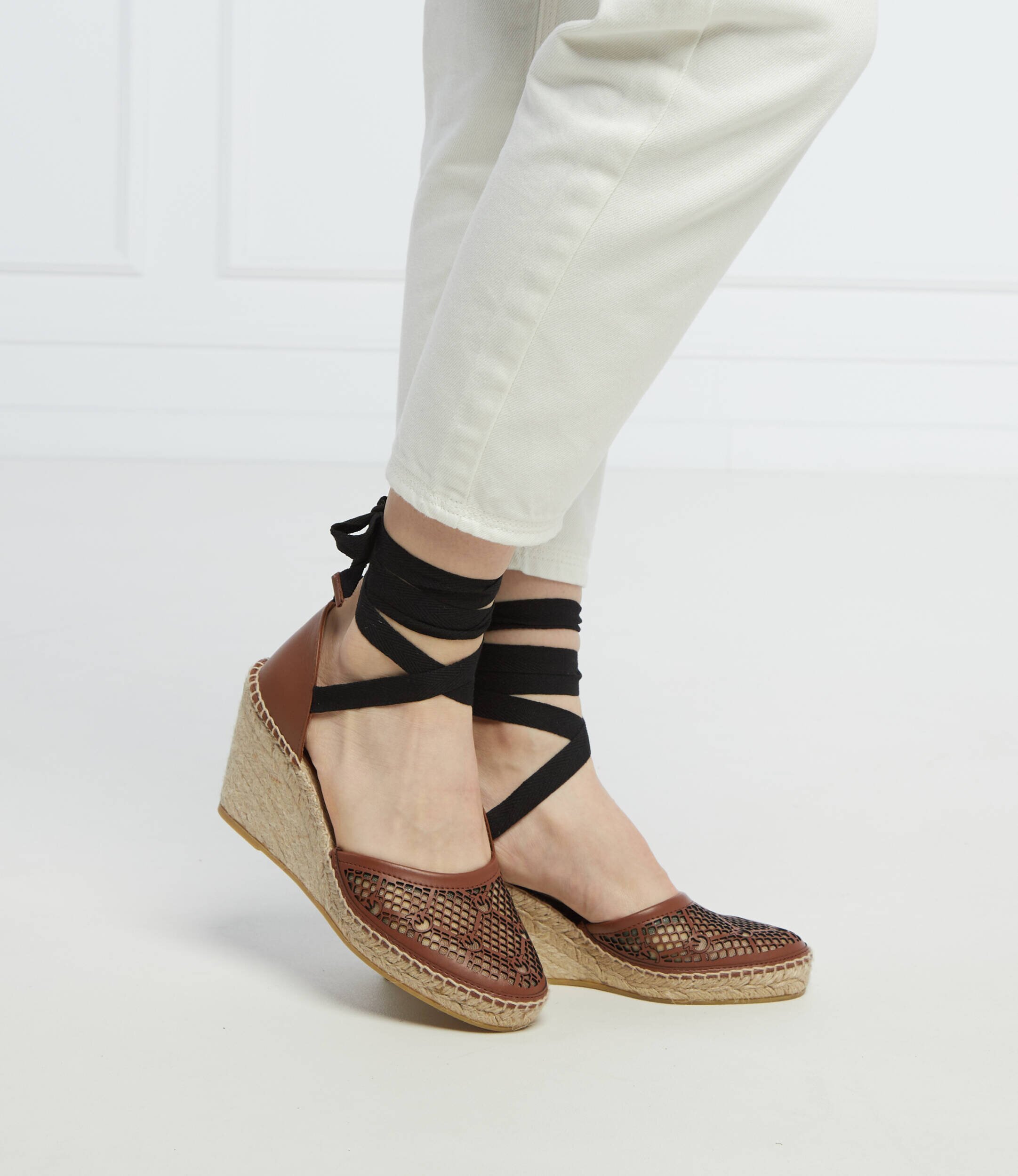 Pinko Espadrile Patty cu adaos de piele