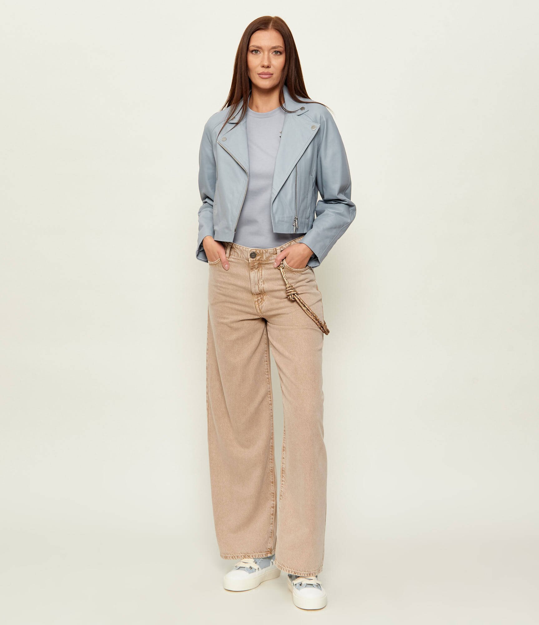 Pinko Geacă de piele CARLENE | Cropped Fit