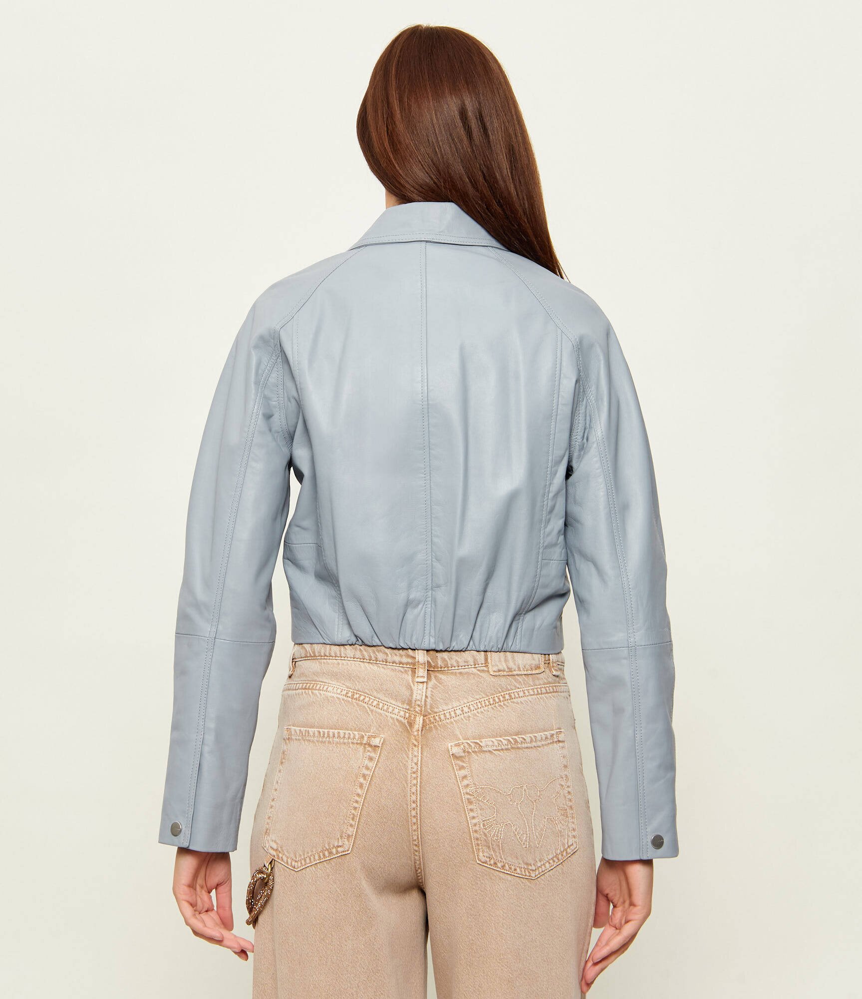 Pinko Geacă de piele CARLENE | Cropped Fit