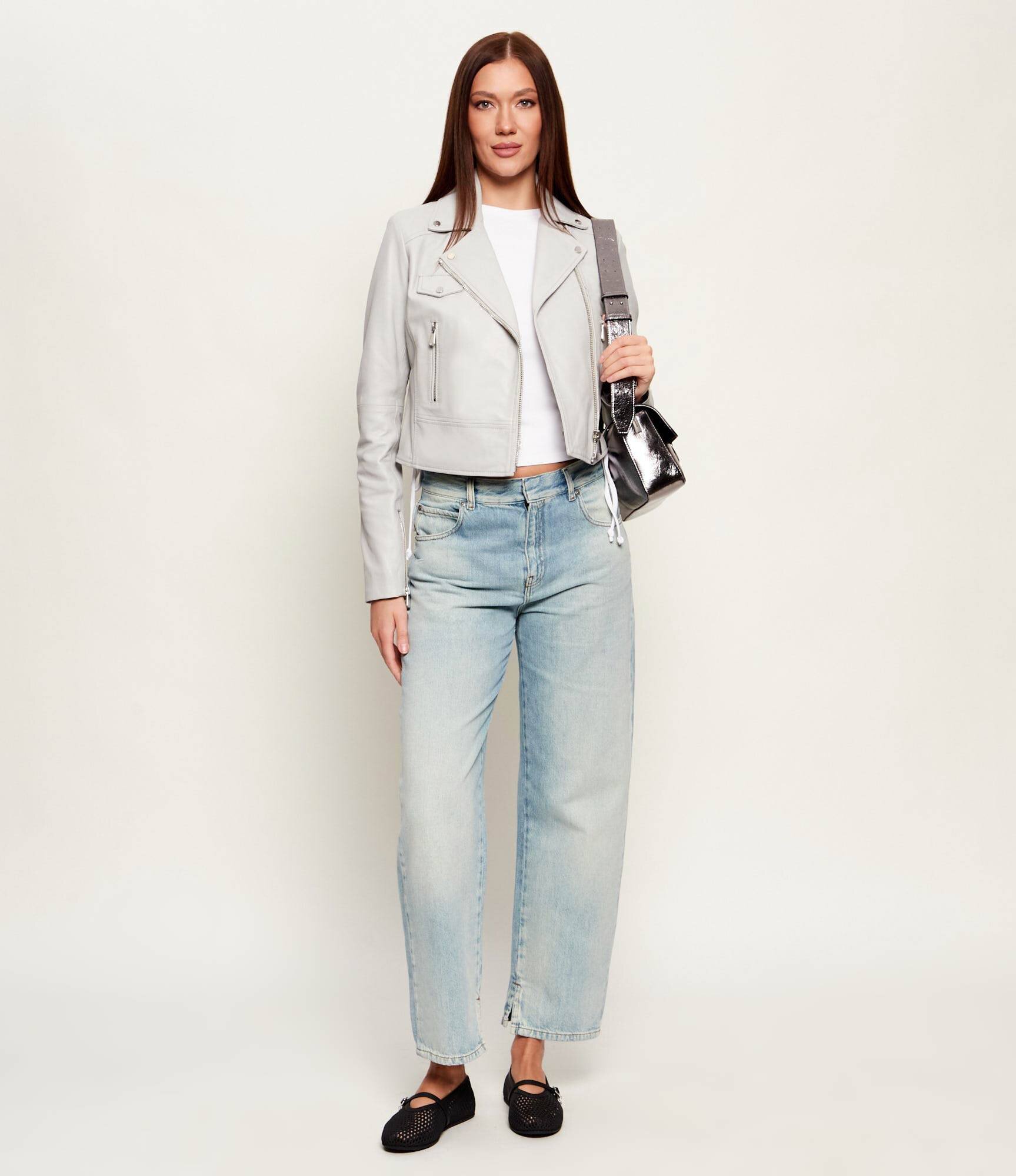 Pinko Geacă de piele NEW SENSIBILE | Cropped Fit