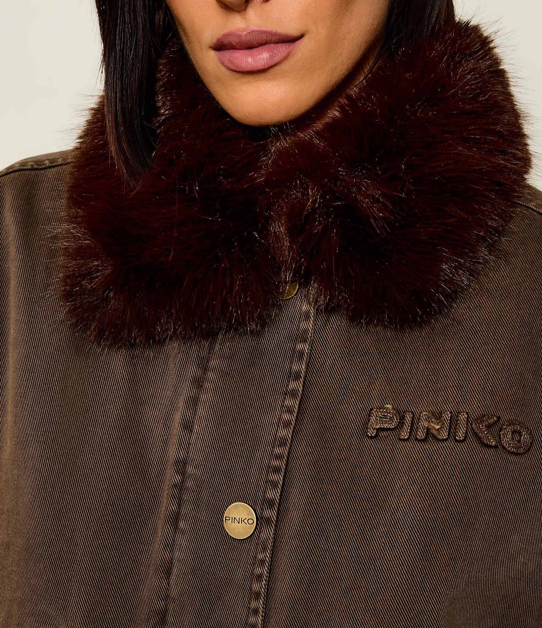 Pinko Geacă parka Garlate | Cropped Fit | shearling