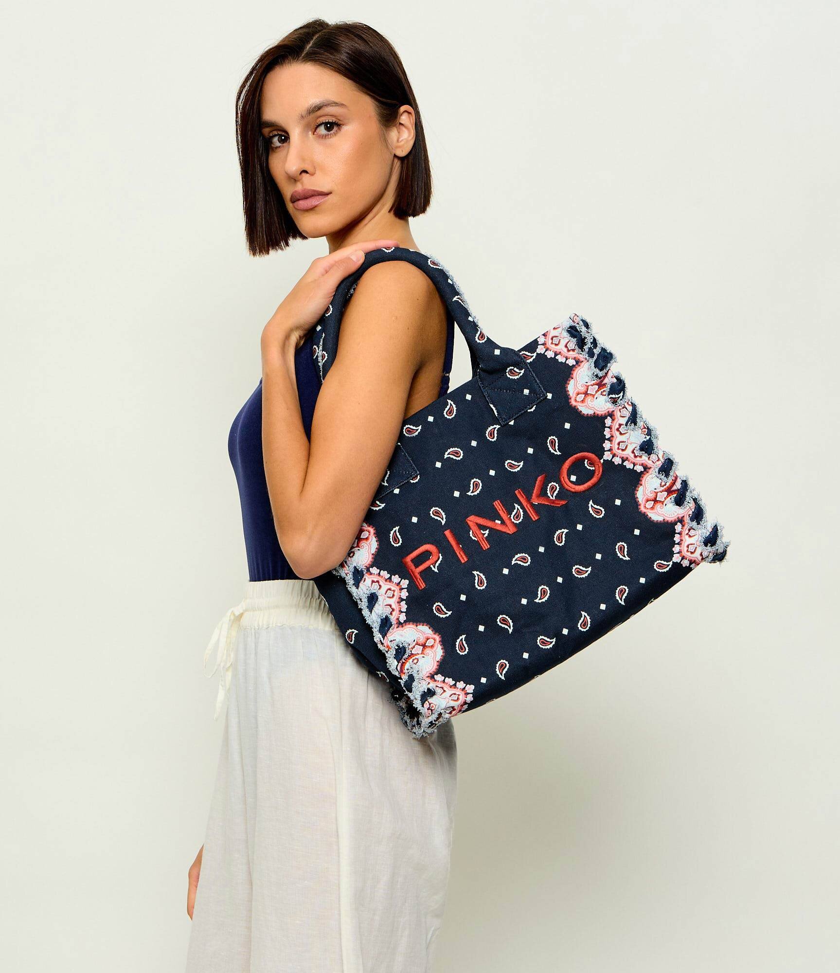 Pinko Geantă de plajă Canvas Tote