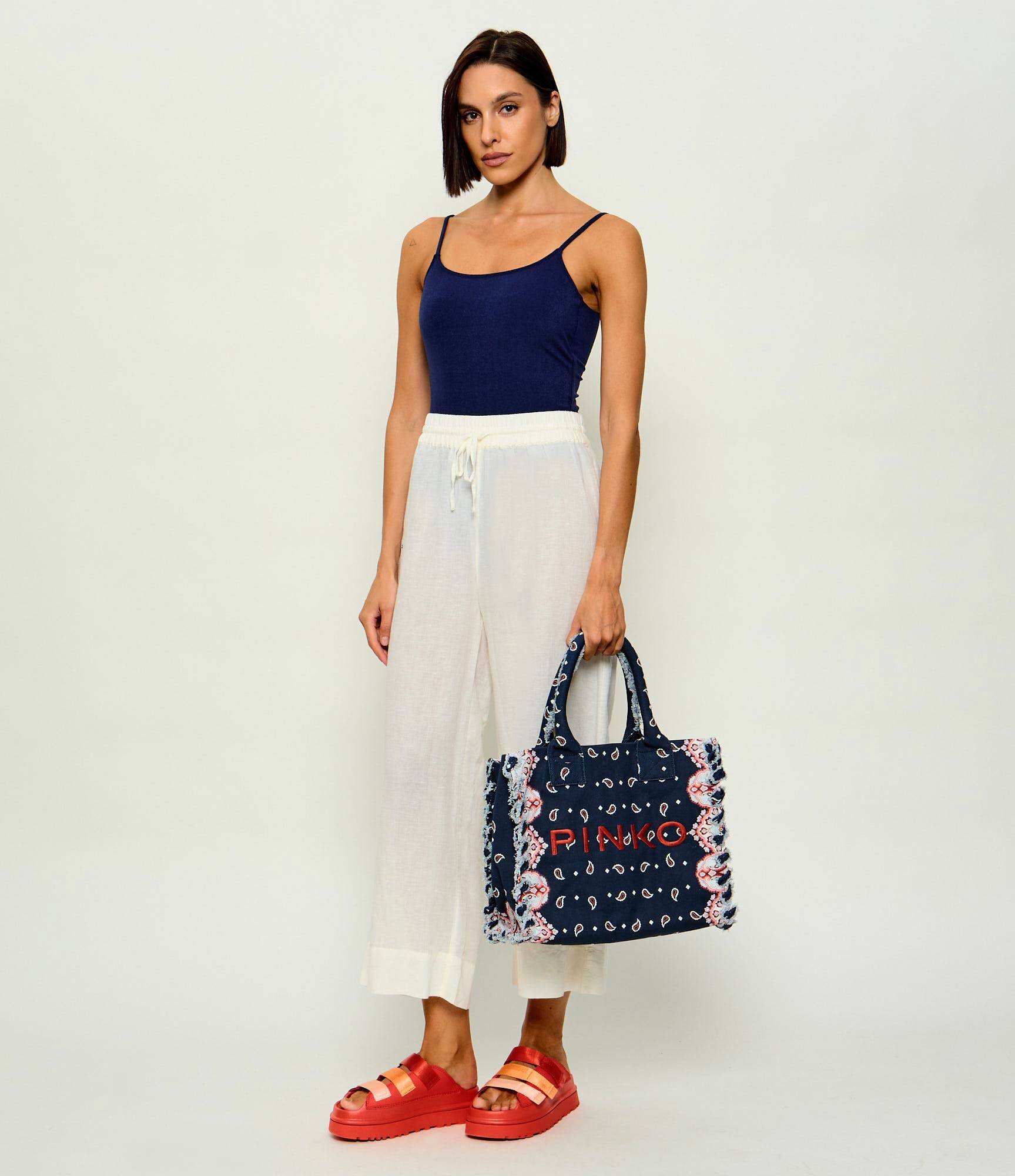 Pinko Geantă de plajă Canvas Tote