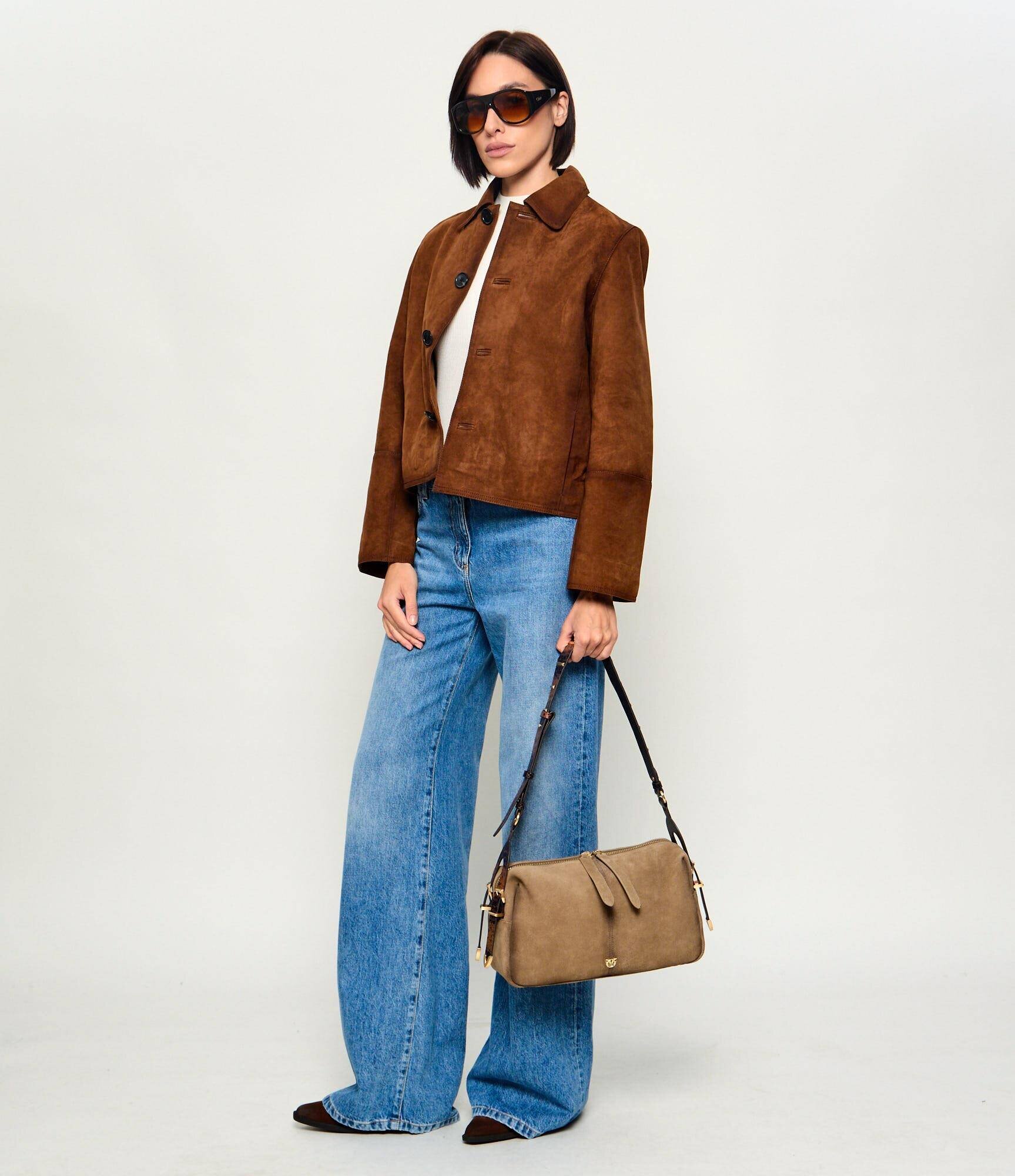Pinko Geantă pe umăr 24 Classic | piele întoarsă