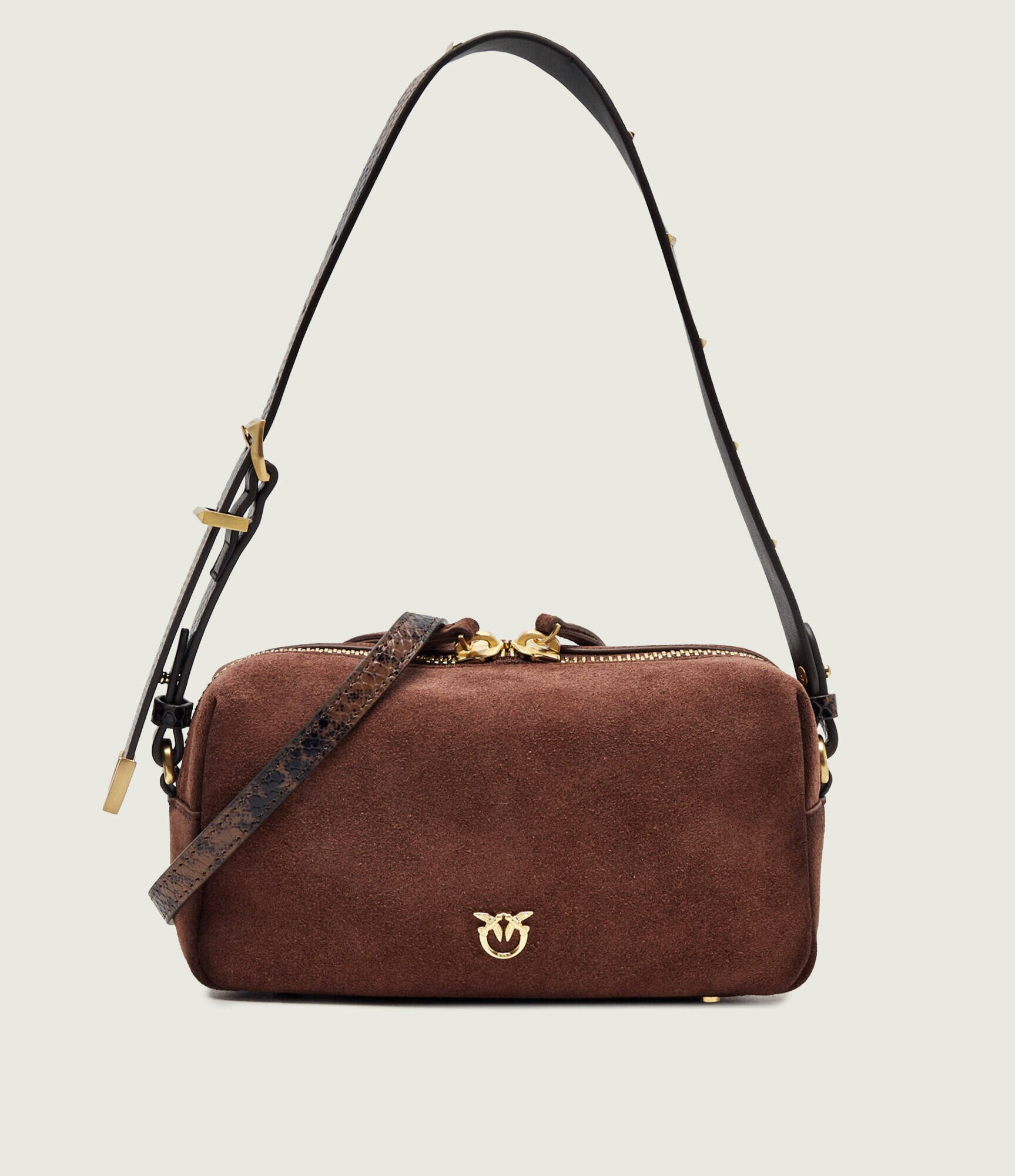 Pinko Geantă pe umăr Bauletto Trittico Mini | piele întoarsă