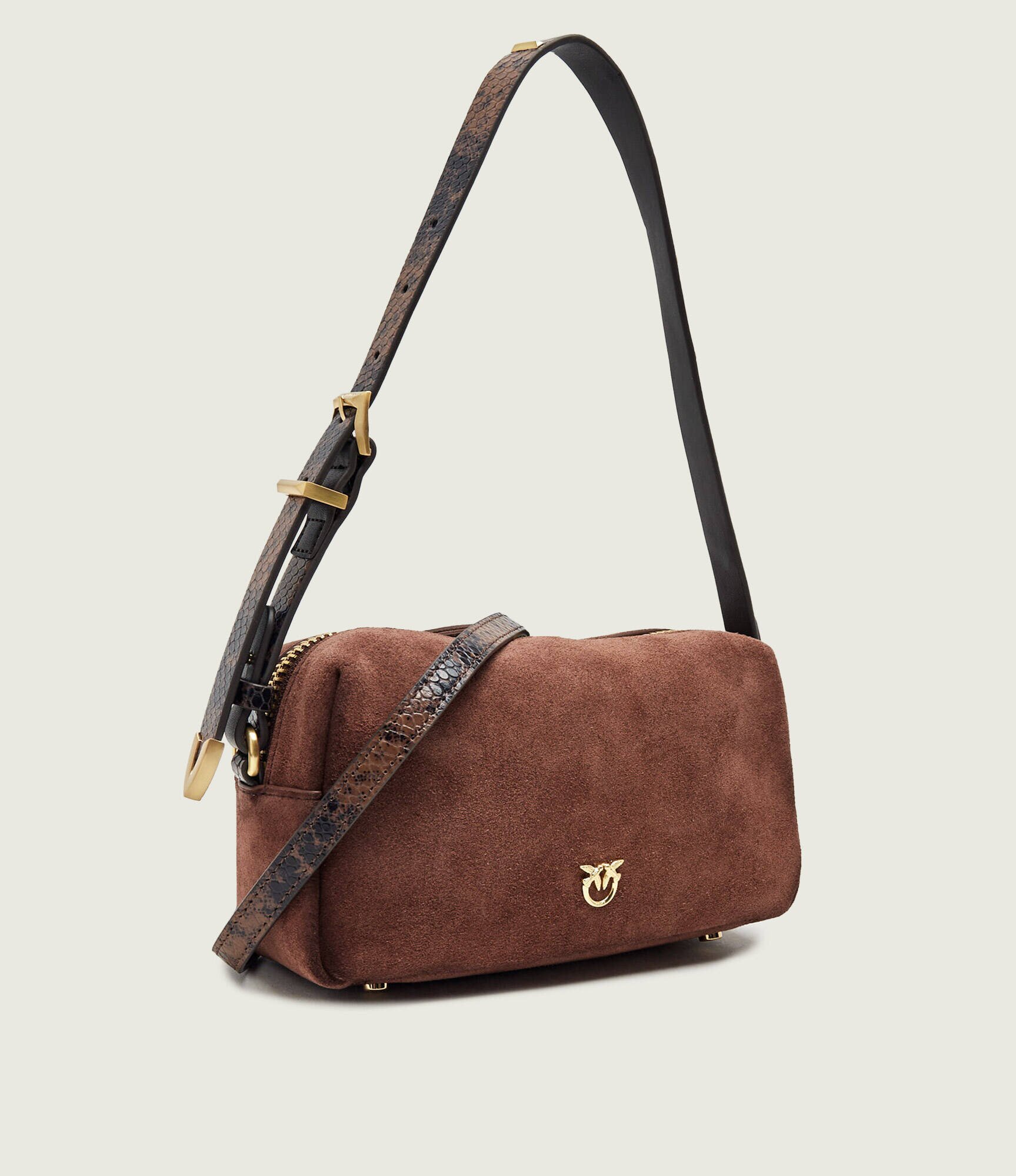 Pinko Geantă pe umăr Bauletto Trittico Mini | piele întoarsă