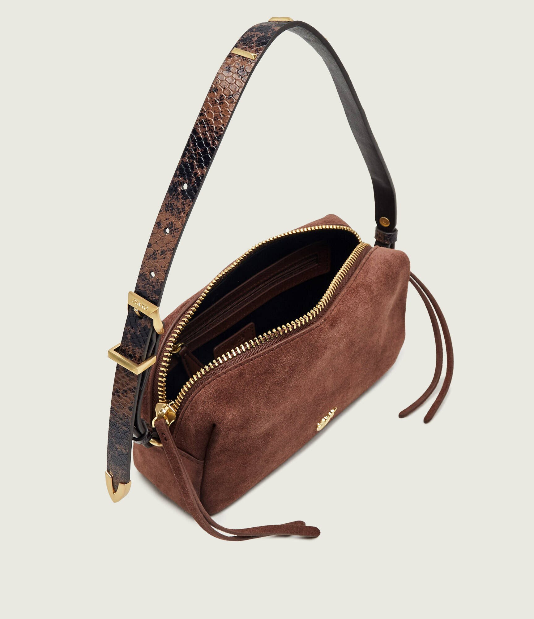 Pinko Geantă pe umăr Bauletto Trittico Mini | piele întoarsă