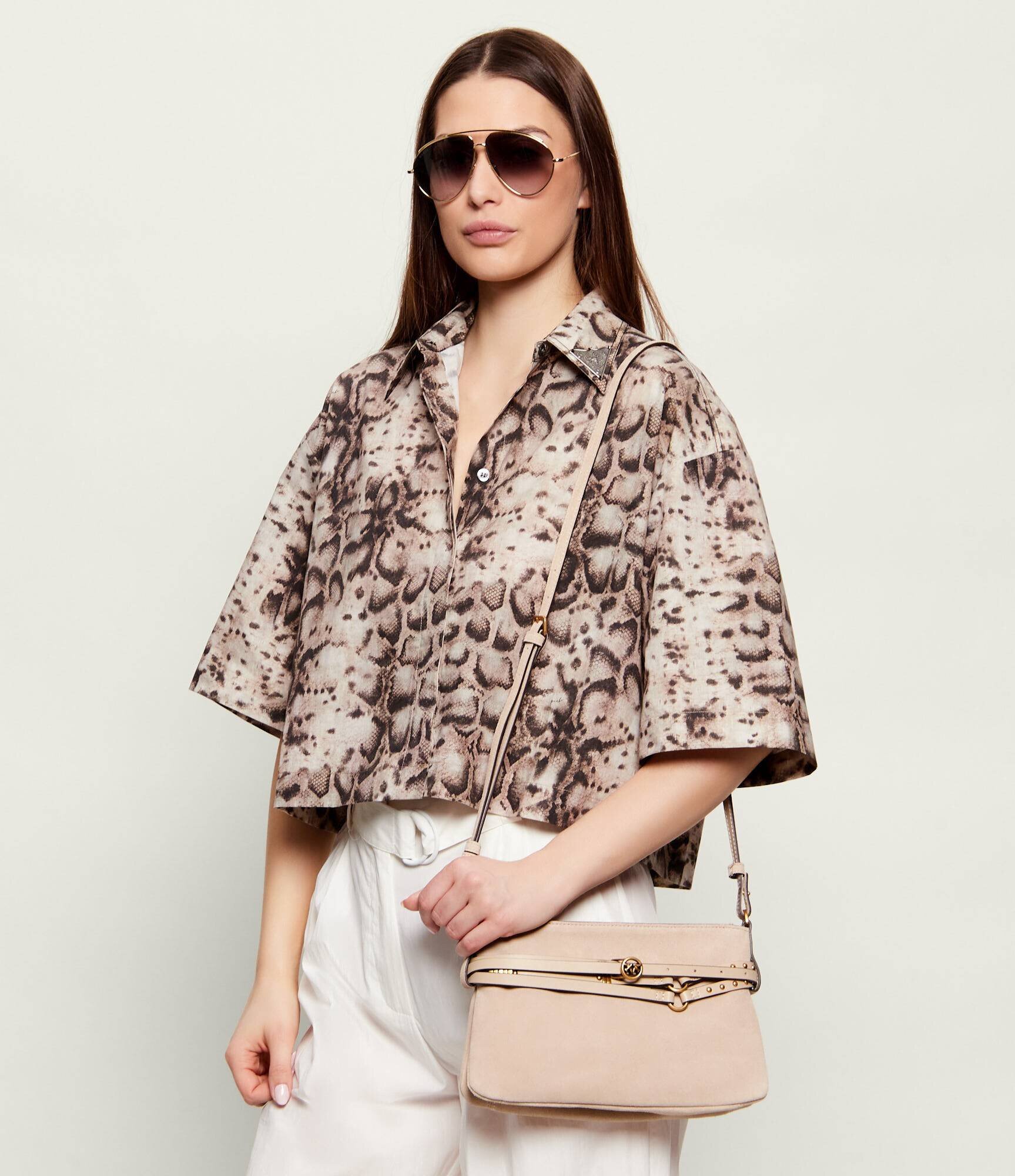 Pinko Geantă pe umăr BELT BAG MINI | piele întoarsă