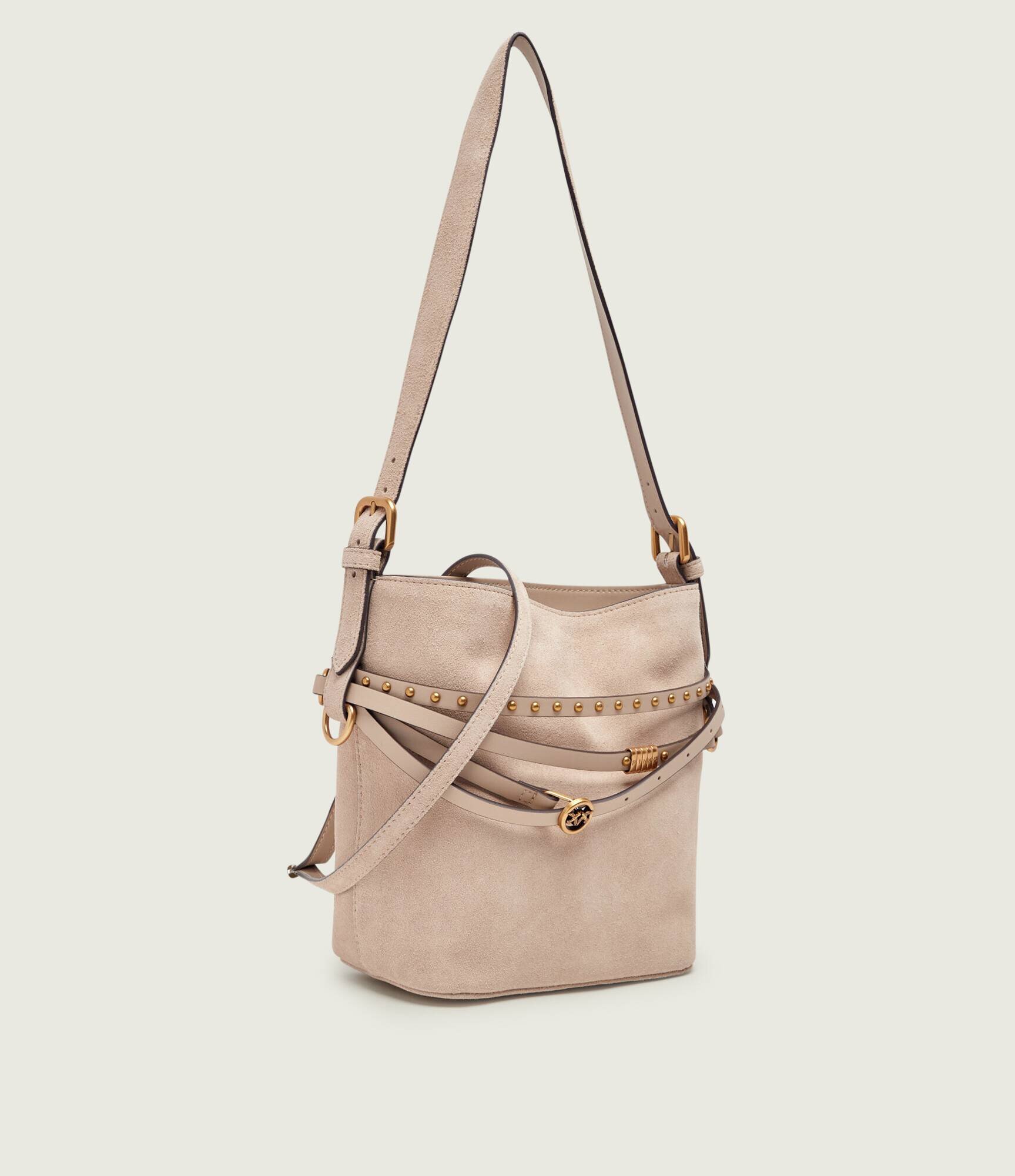 Pinko Geantă pe umăr BUCKET BELT MINI | piele întoarsă