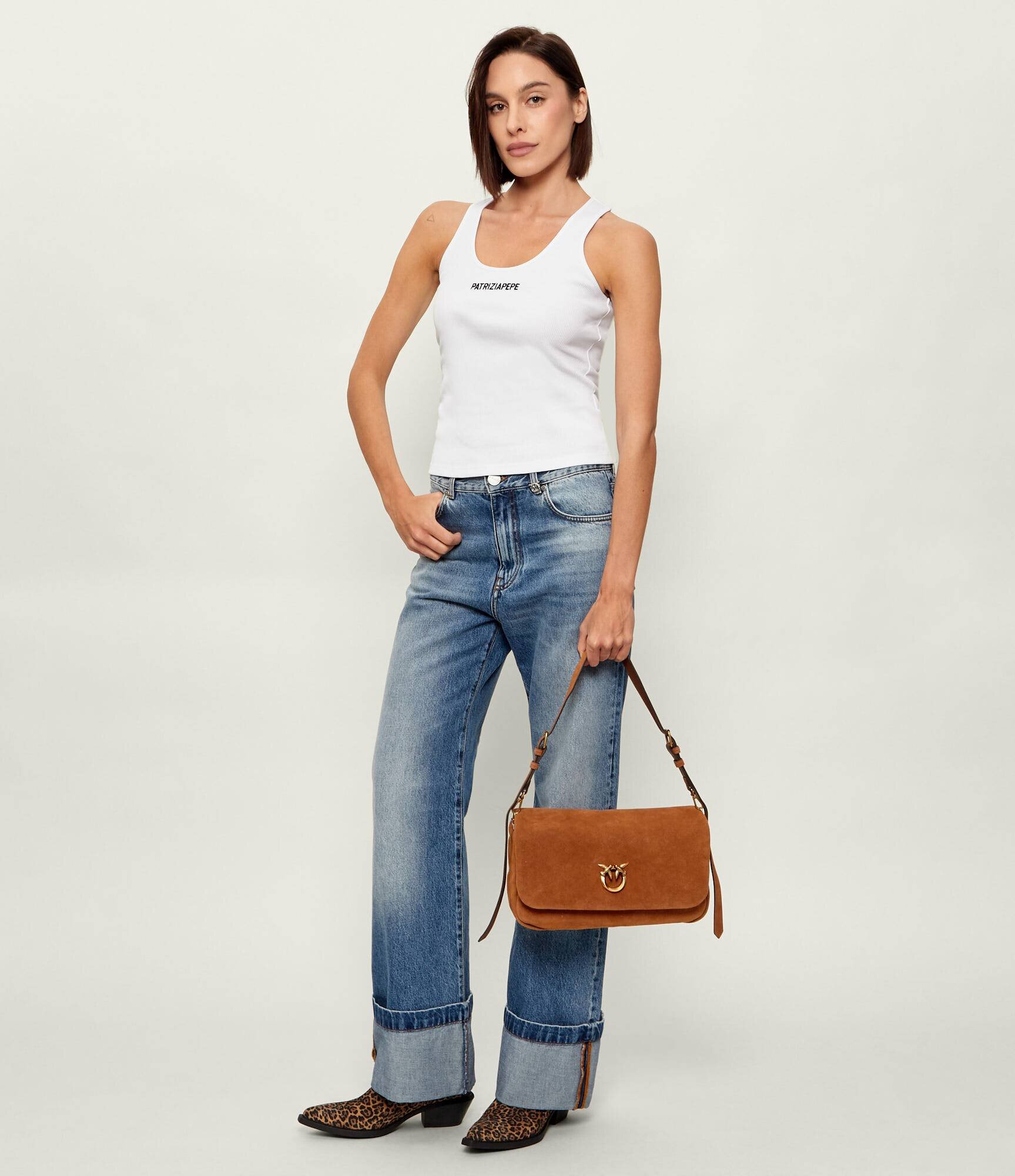 Pinko Geantă pe umăr CLICK SOFT HANDLE | piele întoarsă