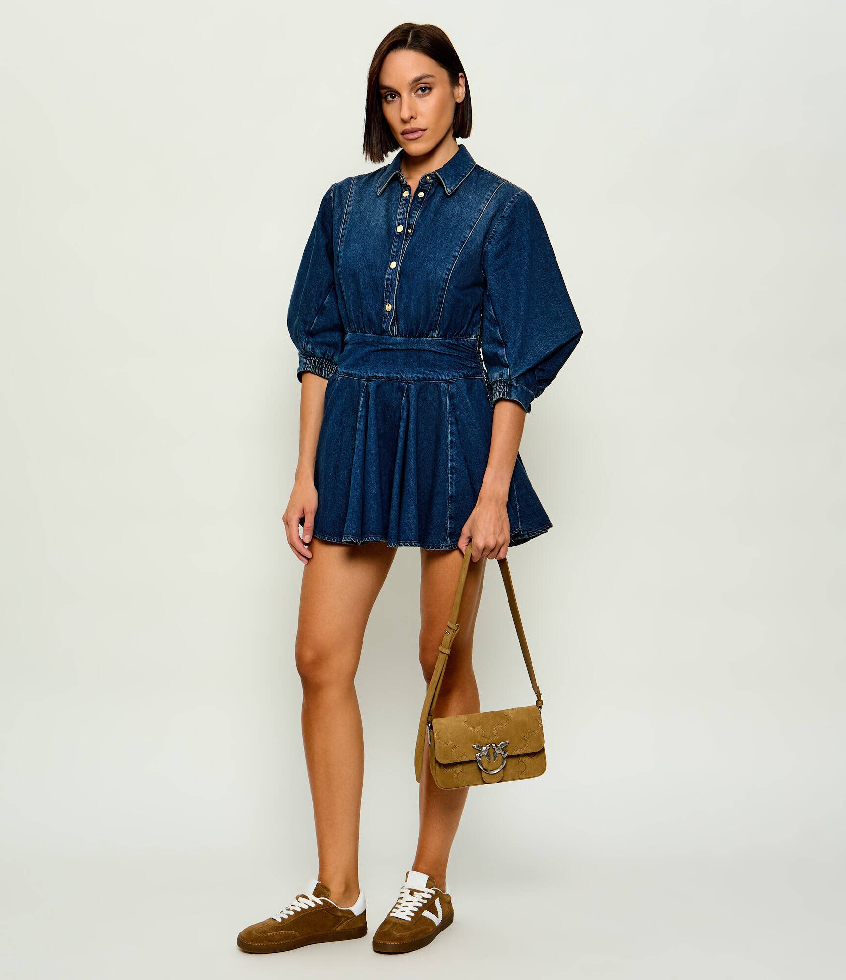 Pinko Geantă pe umăr LOVE ONE SLOUCHY MINI | piele întoarsă