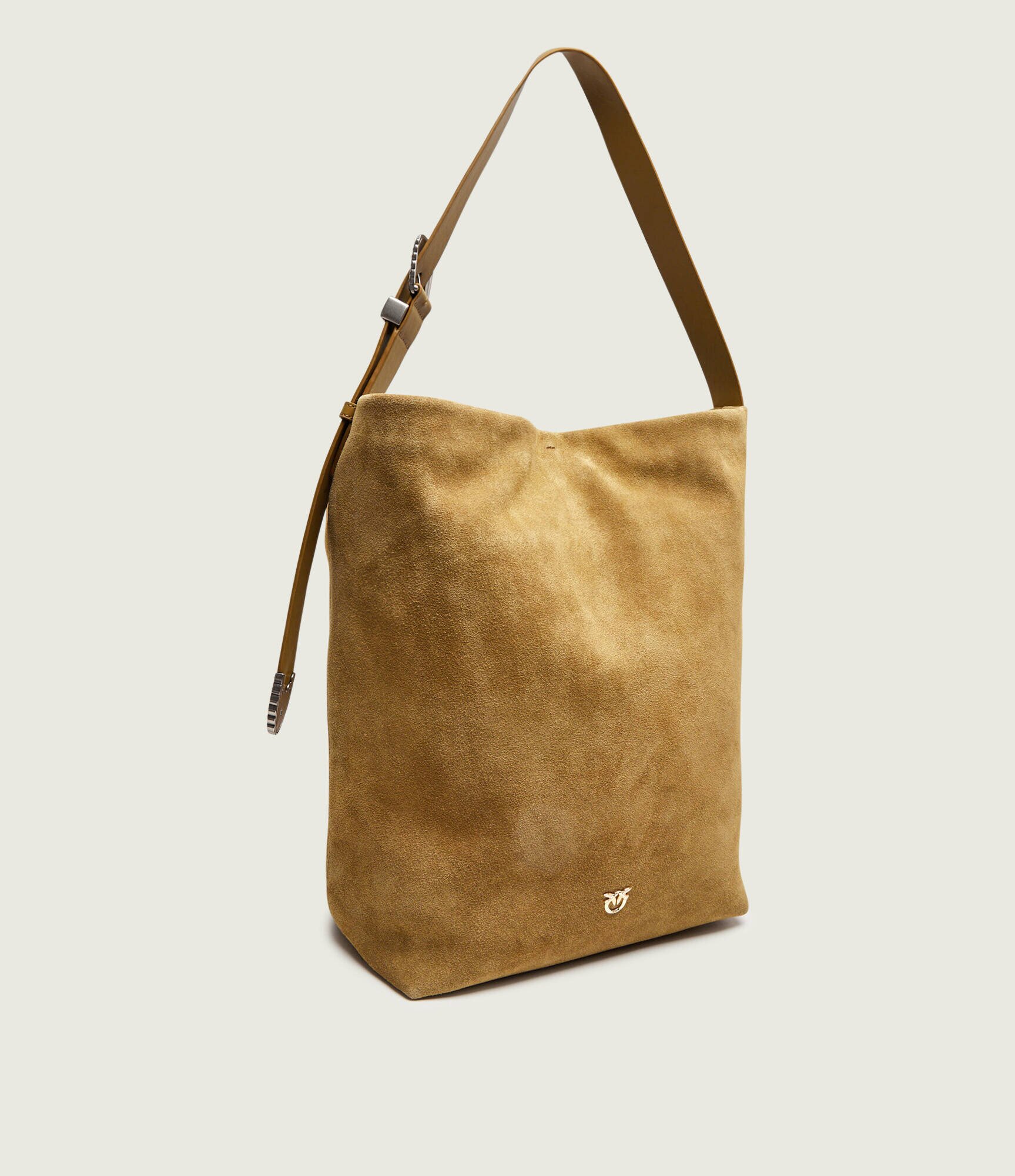 Pinko Geantă shopper BUCKET BIG | piele întoarsă