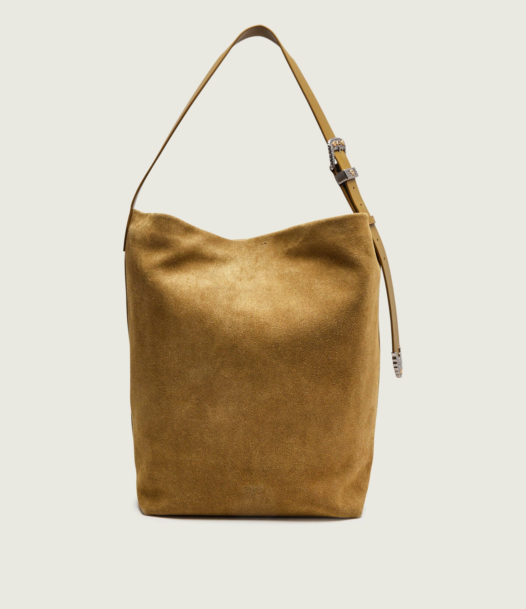Pinko Geantă shopper BUCKET BIG | piele întoarsă