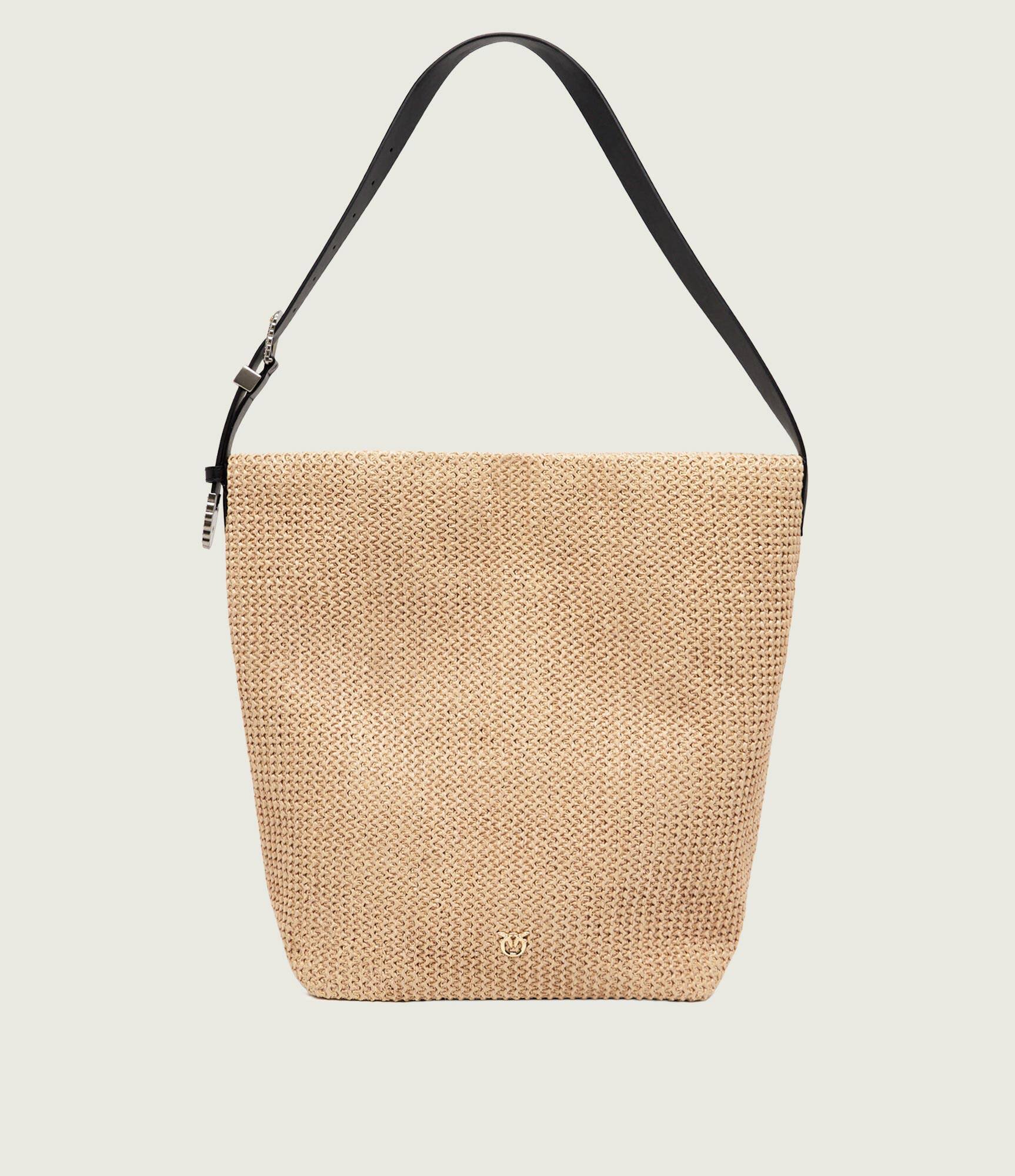 Pinko Geantă shopper Bucket Big Trittico cu adaos de piele