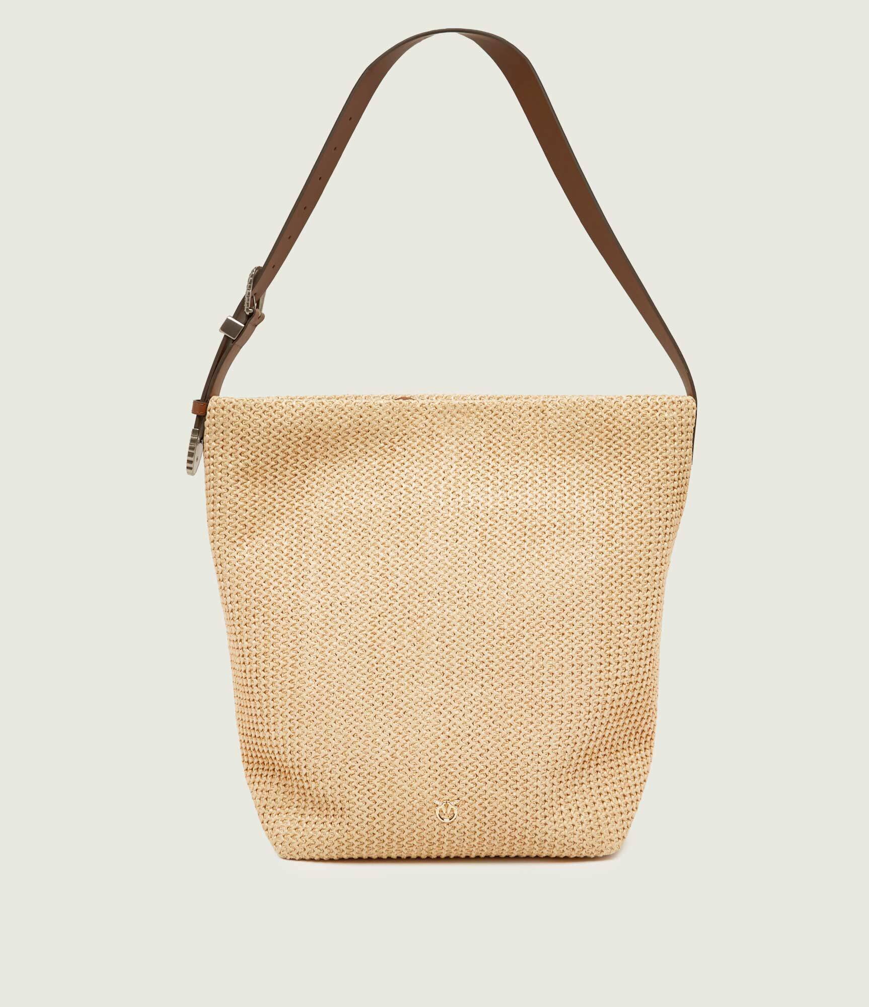 Pinko Geantă shopper BUCKET BIG TRITTICO cu adaos de piele