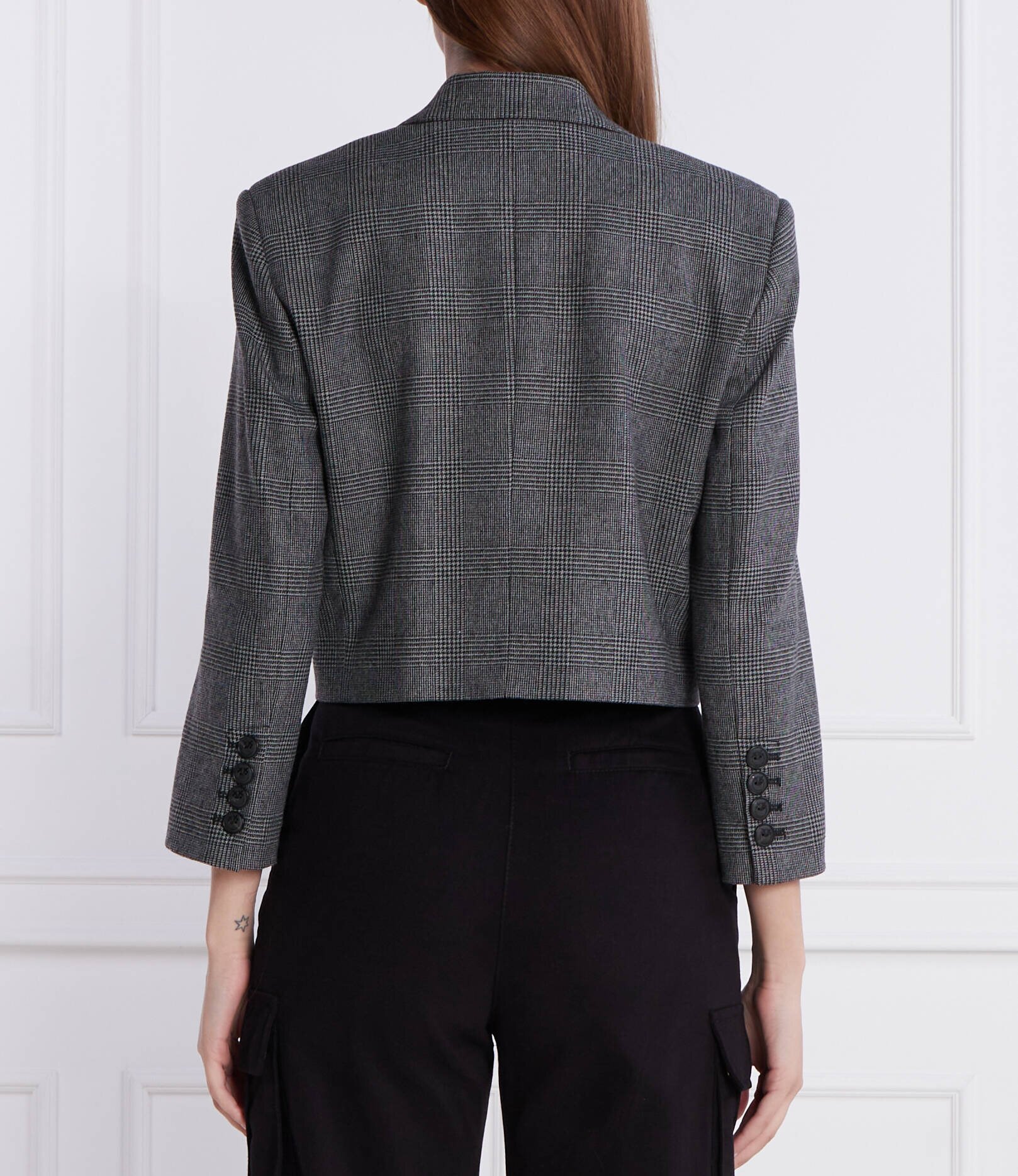 Pinko Jachetă | Cropped Fit cu adaos de lână