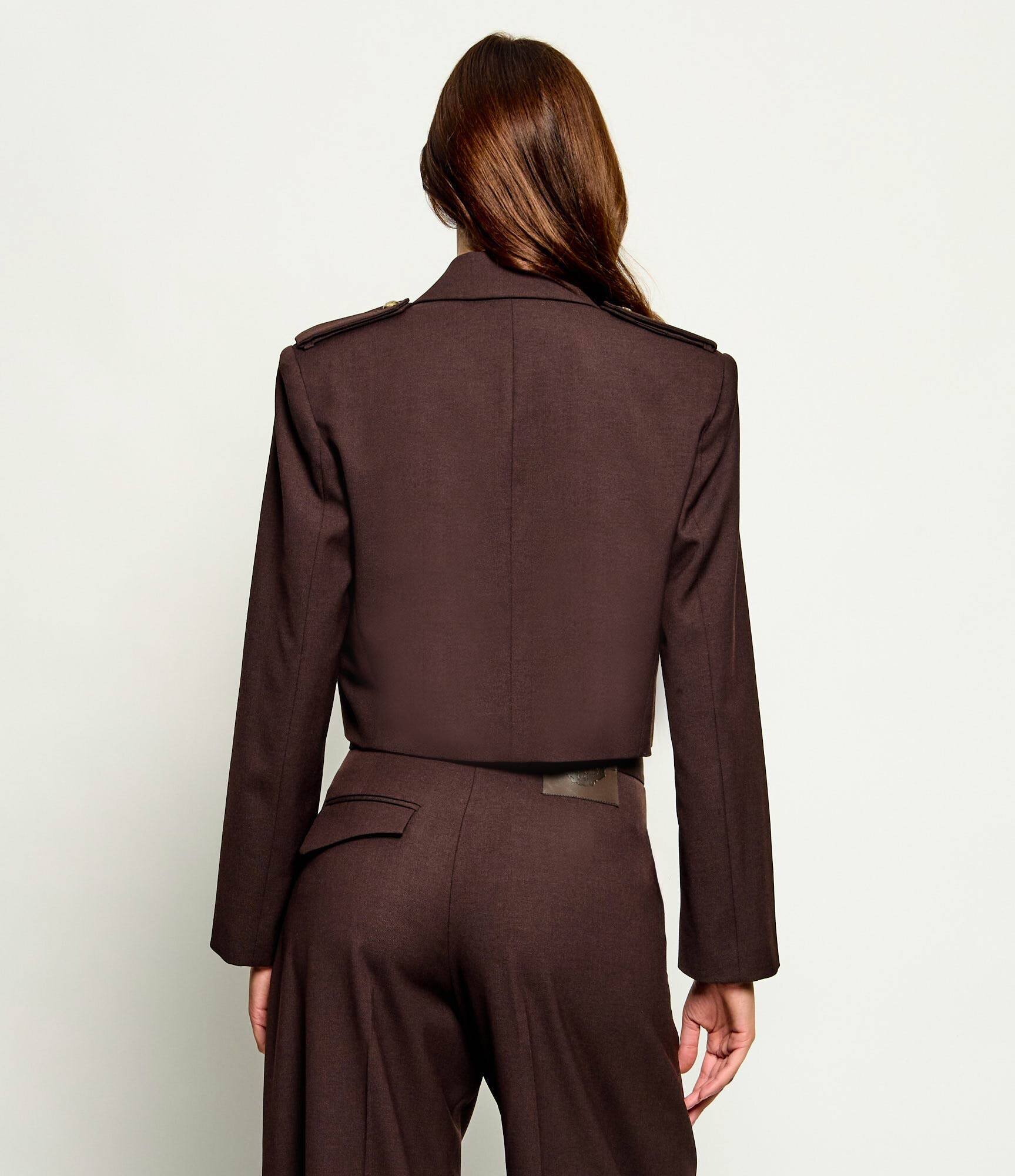 Pinko Jachetă Manna | Cropped Fit cu adaos de lână